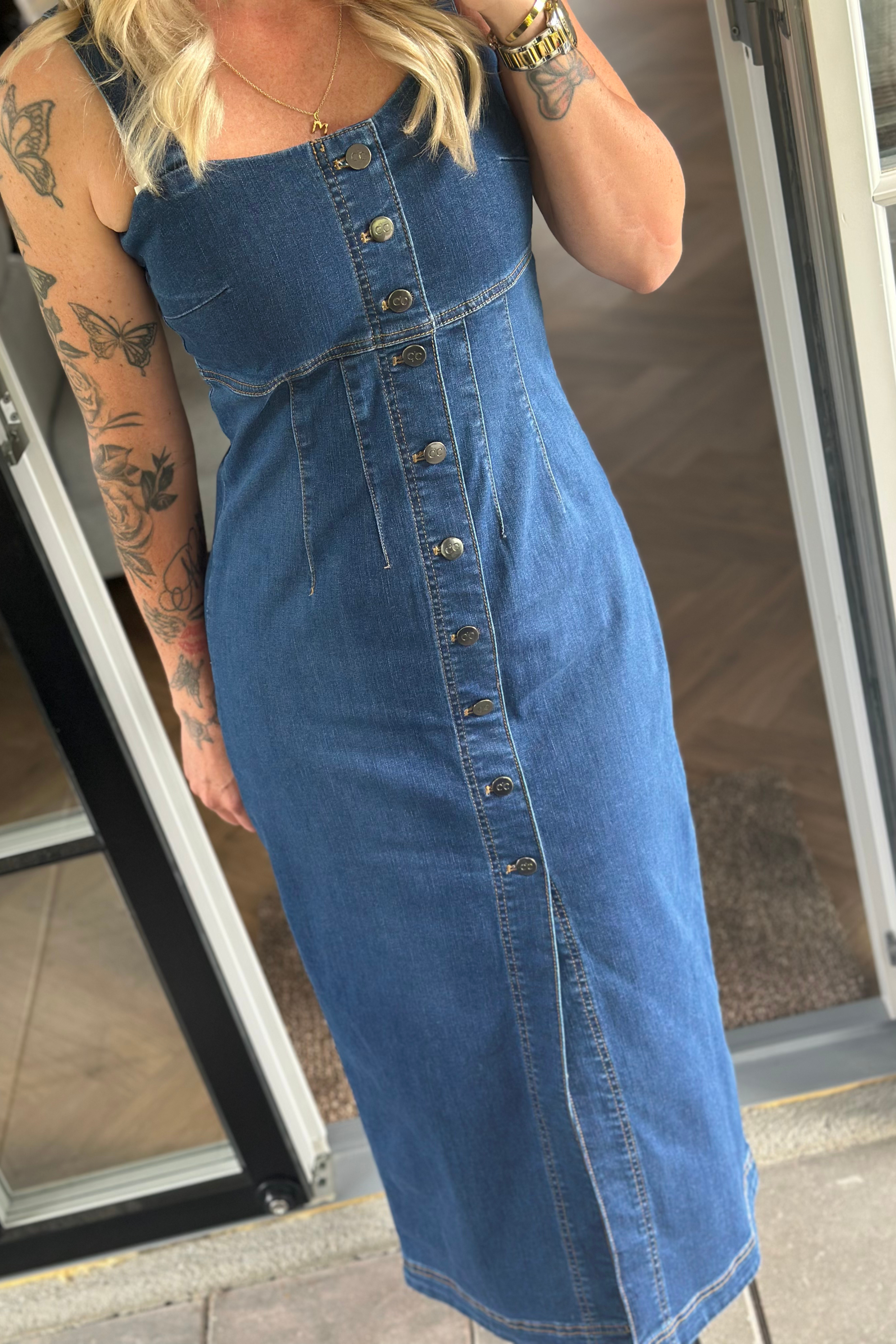 TylerCC denim long dress