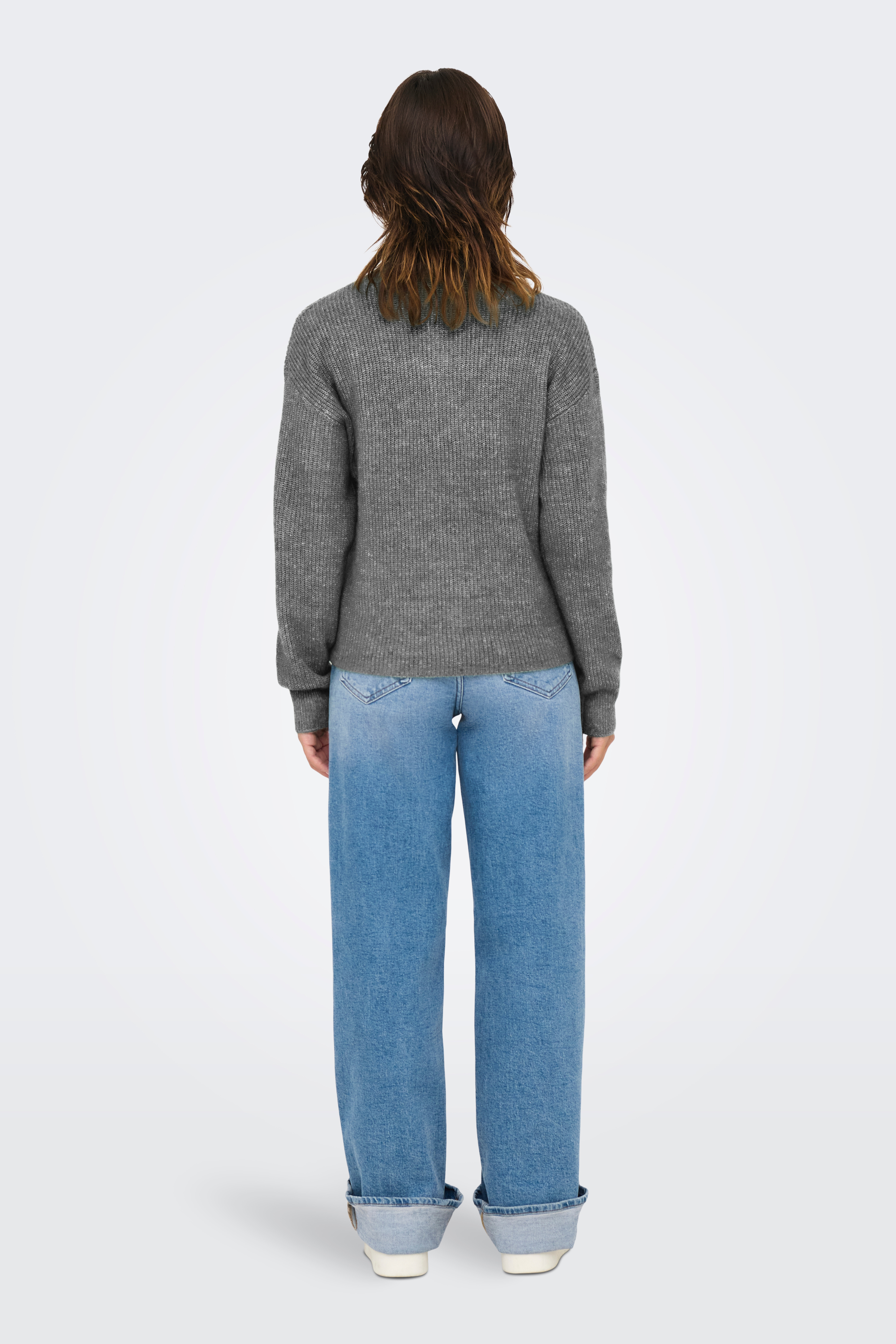 ONLTokyo solid L/S zip pullover knt