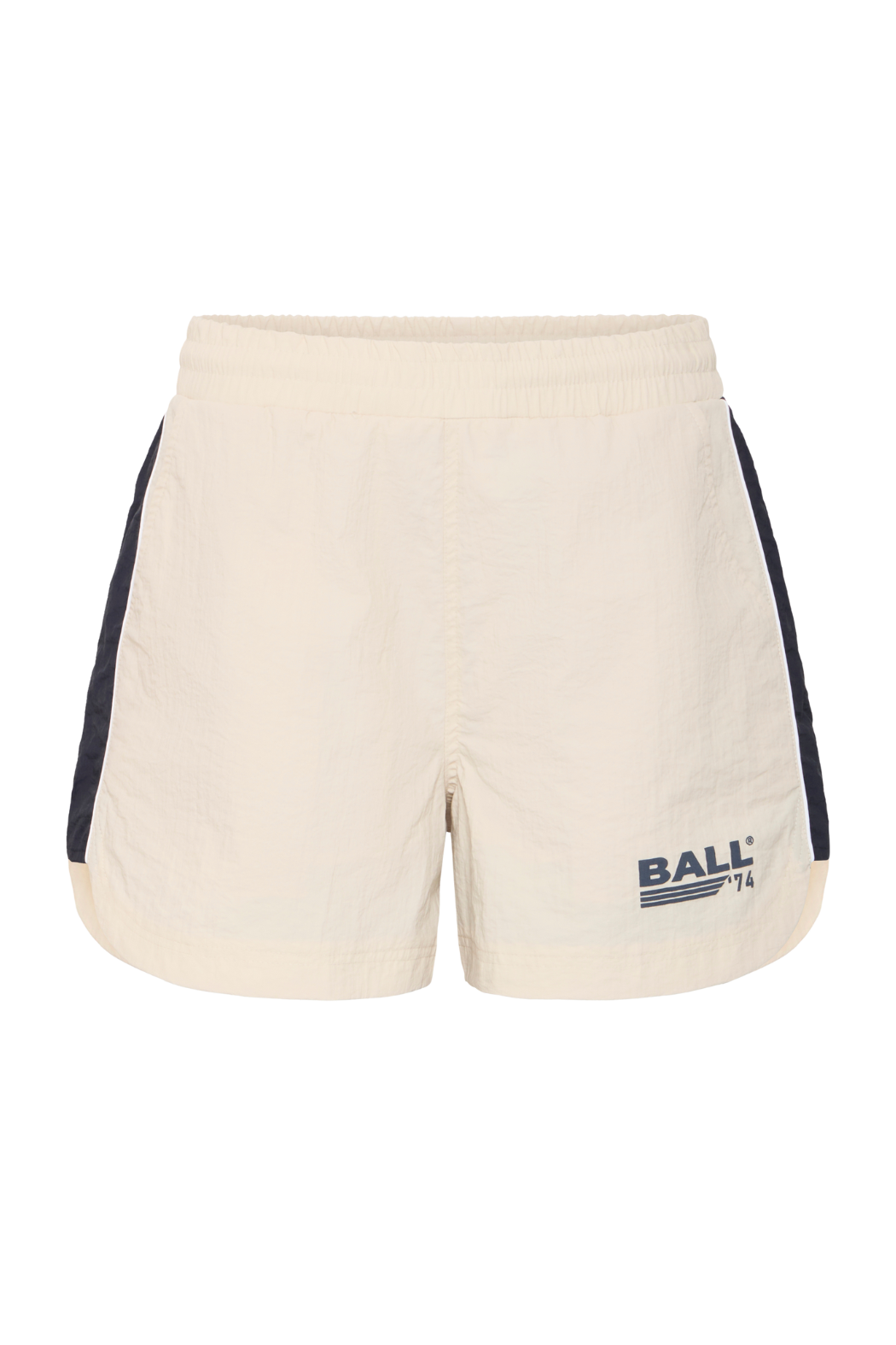 shorts, sport, sporty, råhvid, offwhite, navy, korte, elastik Fin, smuk, elegant, klassisk, feminin, pæn, rå, cool, sej, unik, musthave, hverdag, fest