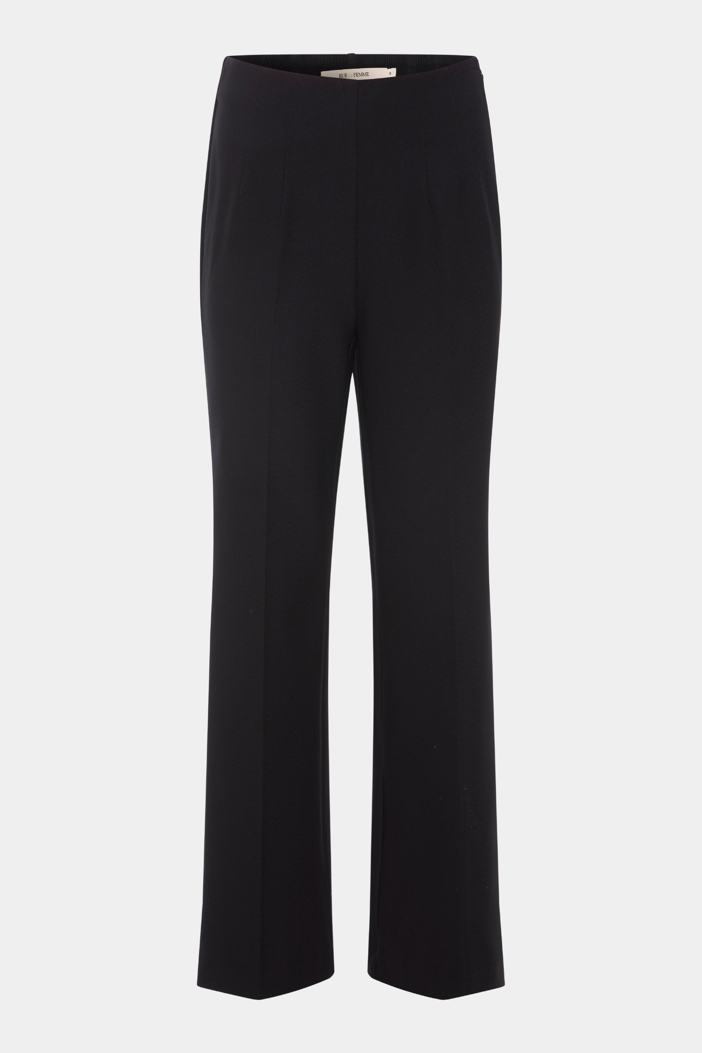 buks, pant, lang, long, wide, vid, vidde, pressefold, sort, black, stretchy, stretch, elastik, blød, soft, højtaljet, klassisk, elegant, fin, feminin, work, business, hverdag, fest, kvinde, dame, woman