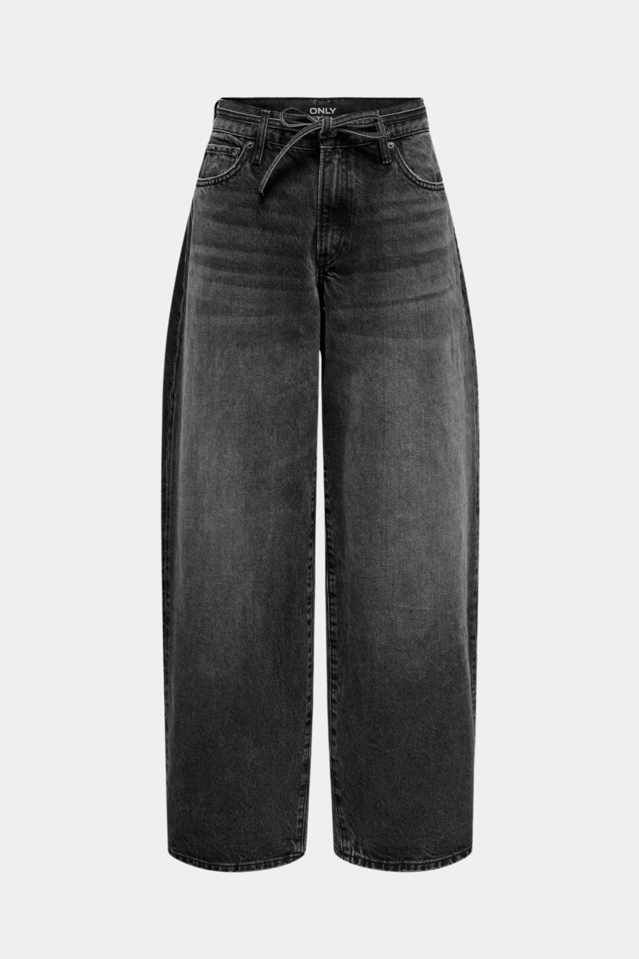 jeans, buks, bukser, denim, cowboy, cowboybukser, vidde, bredde, bindebånd, bånd, lommer, grå, slid, destroyed, fin, smuk, elegant, klassisk, feminin, pæn, rå, cool, sej, unik, musthave, hverdag, fest