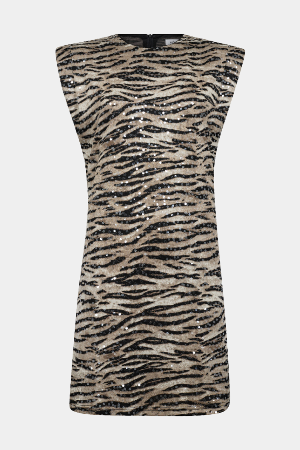 kjole, dress, tætsiddende, stram, kort, pailletter, glimmer, glitter, print, tiger, animal, festlig, Fin, smuk, elegant, klassisk, feminin, pæn, rå, cool, sej, unik, musthave, hverdag, fest