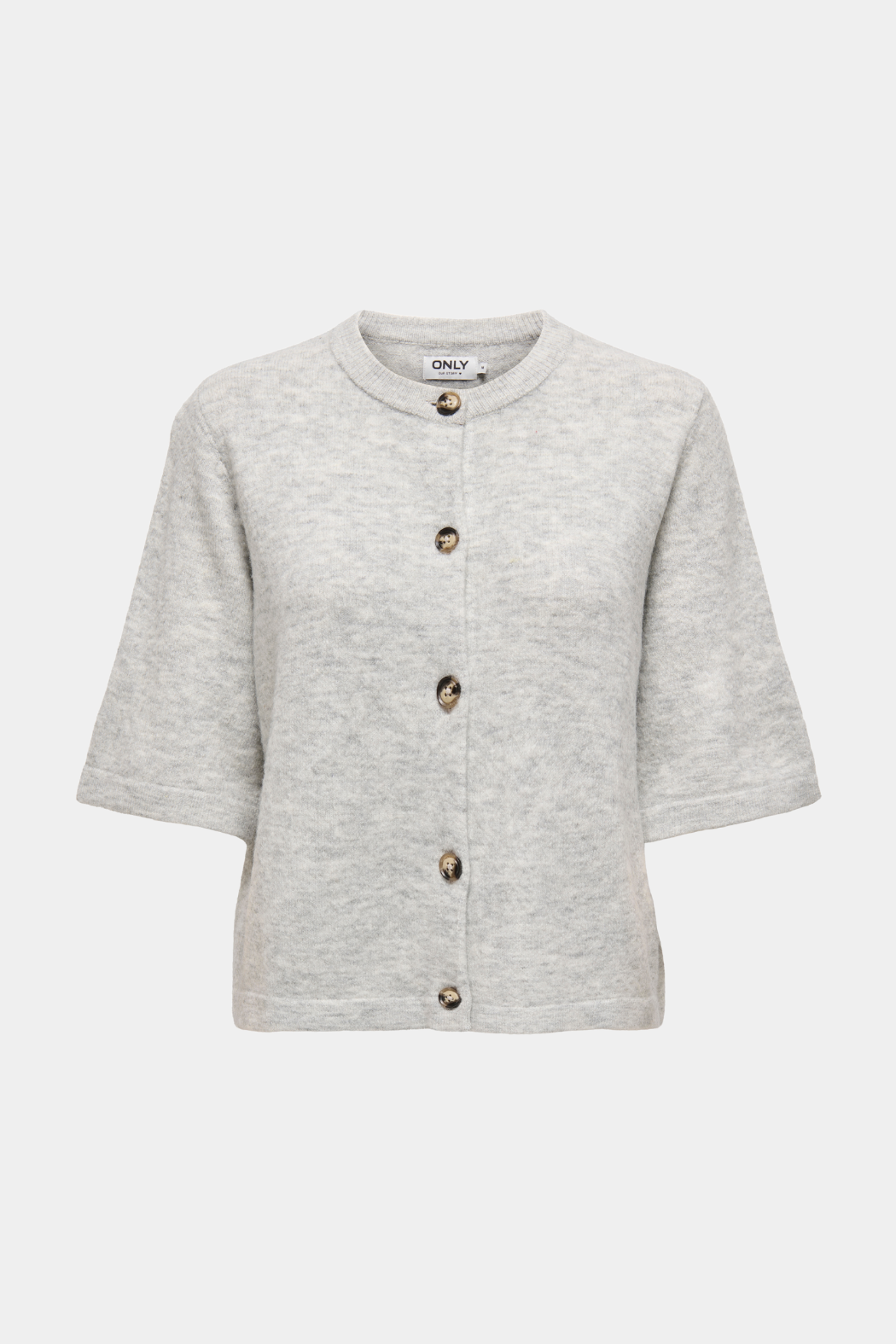 strik, knit, cardigan, knapper, kortærmet, grå, grey, melange, blød, varm, Fin, smuk, elegant, klassisk, staple, feminin, pæn, rå, cool, sej, unik, musthave, hverdag, fest, kvinde, dame, woman