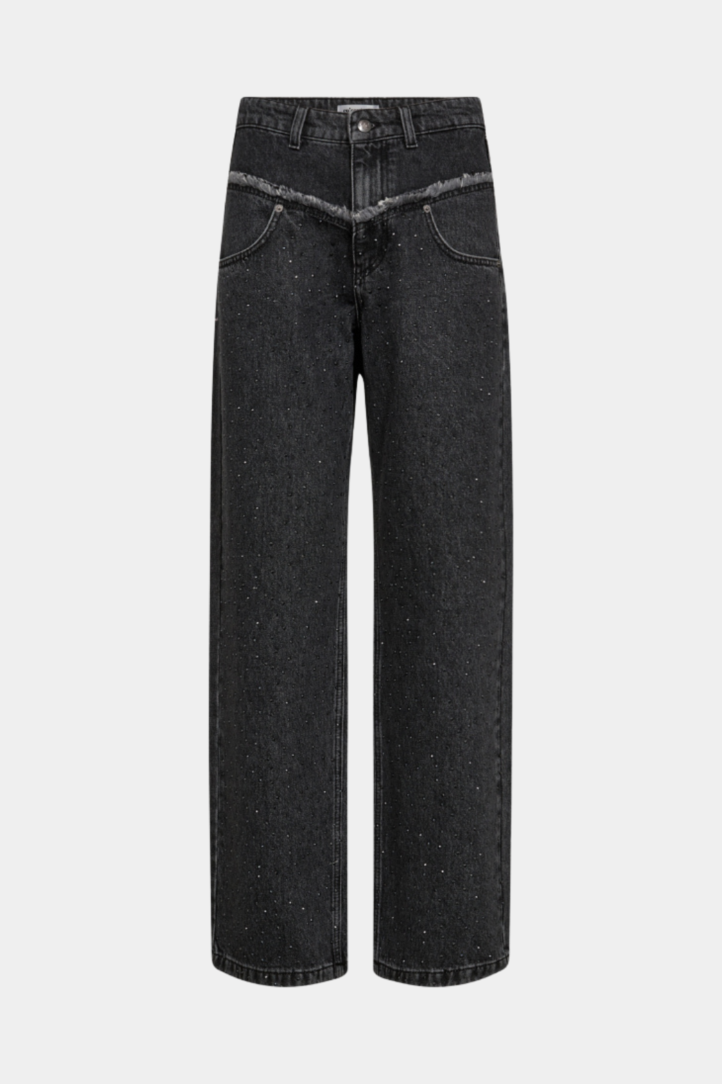 jeans, buks, bukser, denim, cowboy, frynser, stenm, glimmer, glitter, stone, grå, grey, vidde, bredde, fin, smuk, elegant, klassisk, feminin, pæn, rå, cool, sej, unik, musthave, hverdag, fest