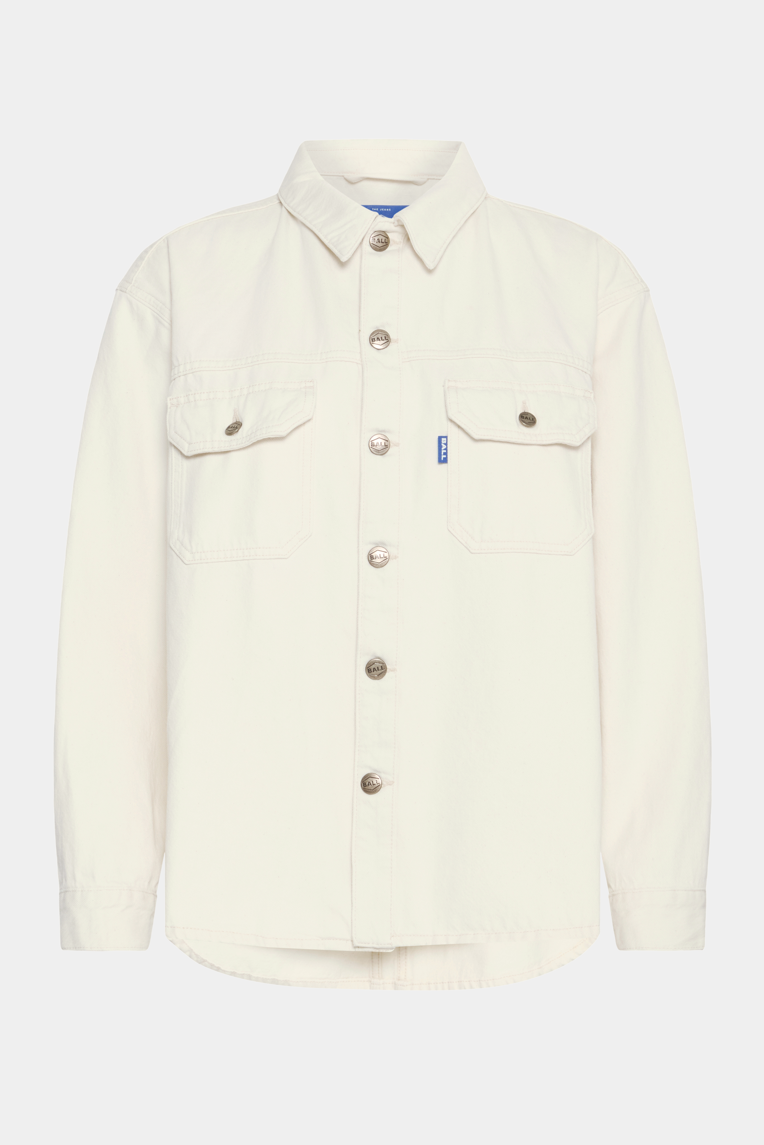 skjorte, shirt, overshirt, denim, cowboy, cowboyjakke, knapper, hvid, råhvid, offwhite, ecry, knækket hvid, Fin, smuk, elegant, klassisk, feminin, pæn, rå, cool, sej, unik, musthave, hverdag, fest, overshirt, jakke, kvinde, dame, woman, unisex