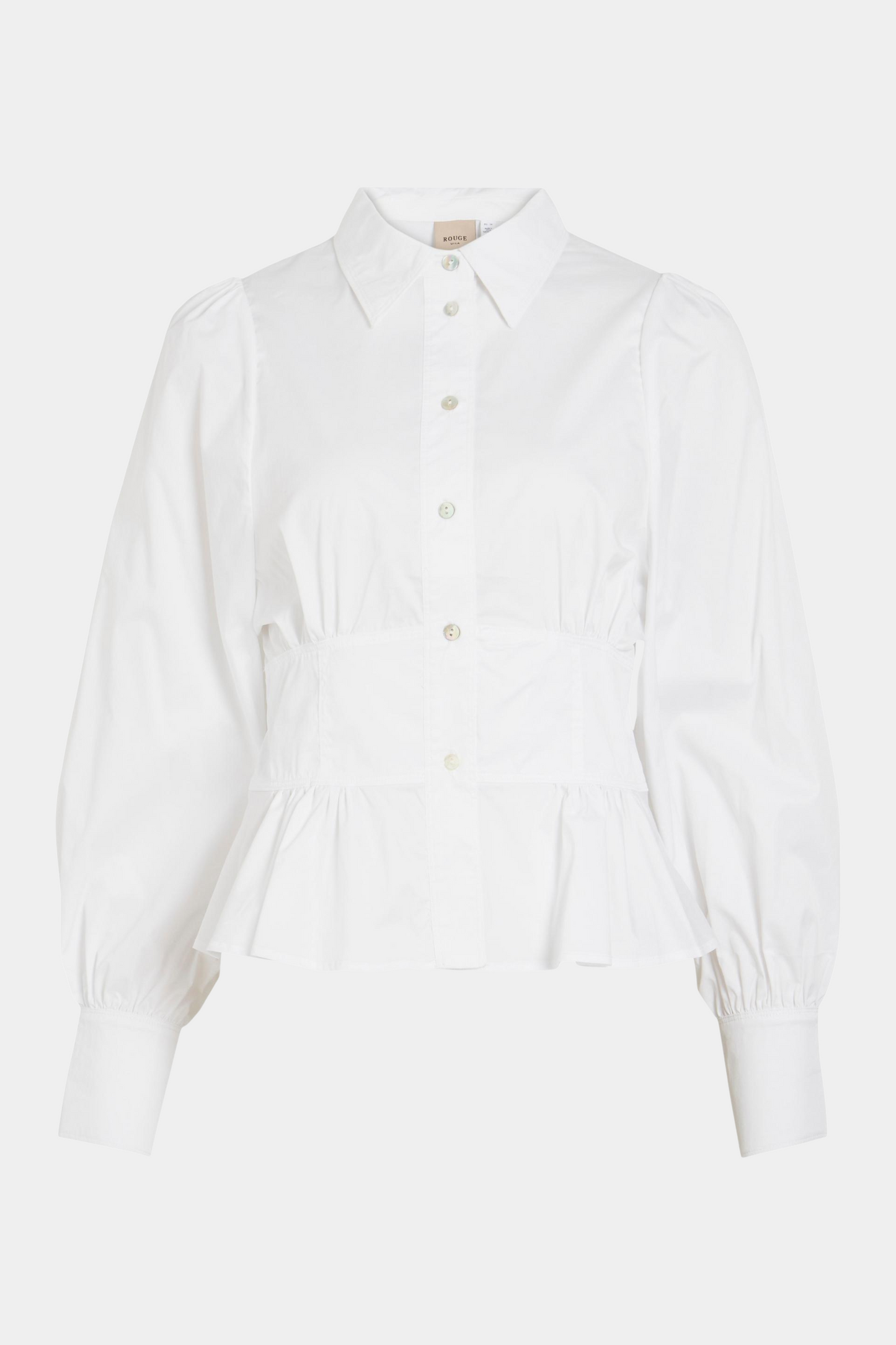 skjorte, shirt, blouse, skjortebluse, figursyet, tailored, talje, langærmet, hvid, white, klassisk, elegant, classic, work, business, arbejde, stilren, stolpe, feminin, hverdag, fest, kvinder, dame, woman