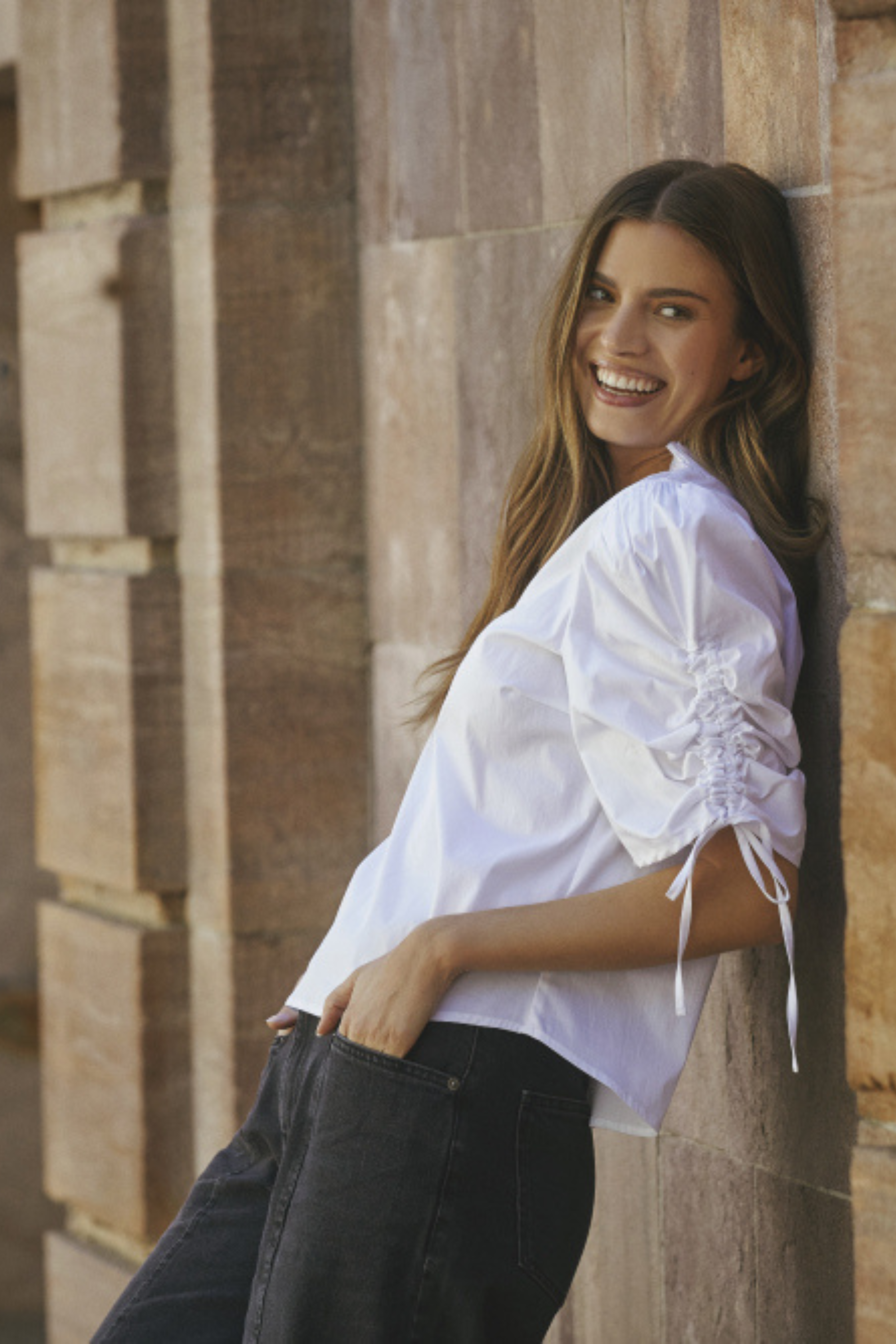 SannaCC SS puf v-blouse