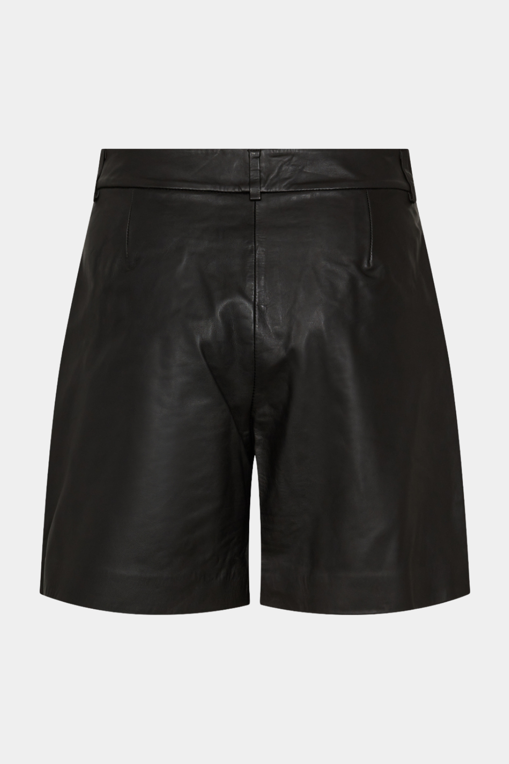 PhoebeCC leather pleat shorts
