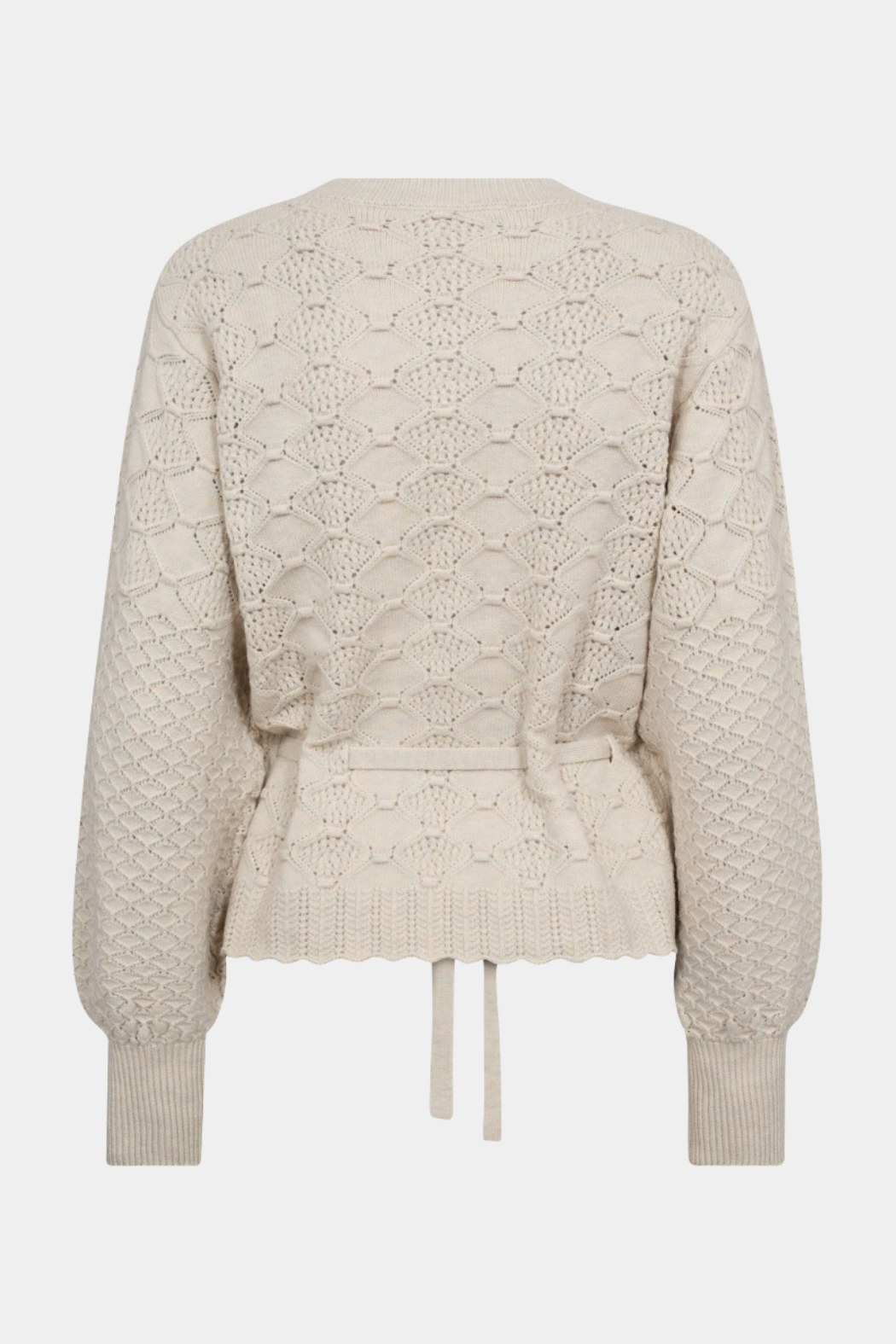 Forudbestilling - RowCC pointelle tie cardigan