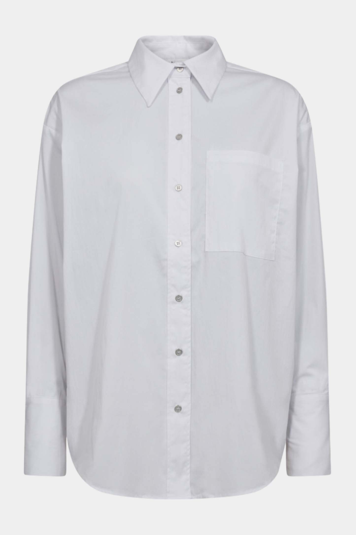 skjorte, shirt, oversize, stor, lang, knapper, krave, hvid, white, Fin, smuk, elegant, klassisk, staple, feminin, pæn, rå, cool, sej, unik, musthave, hverdag, fest, kvinde, dame, woman