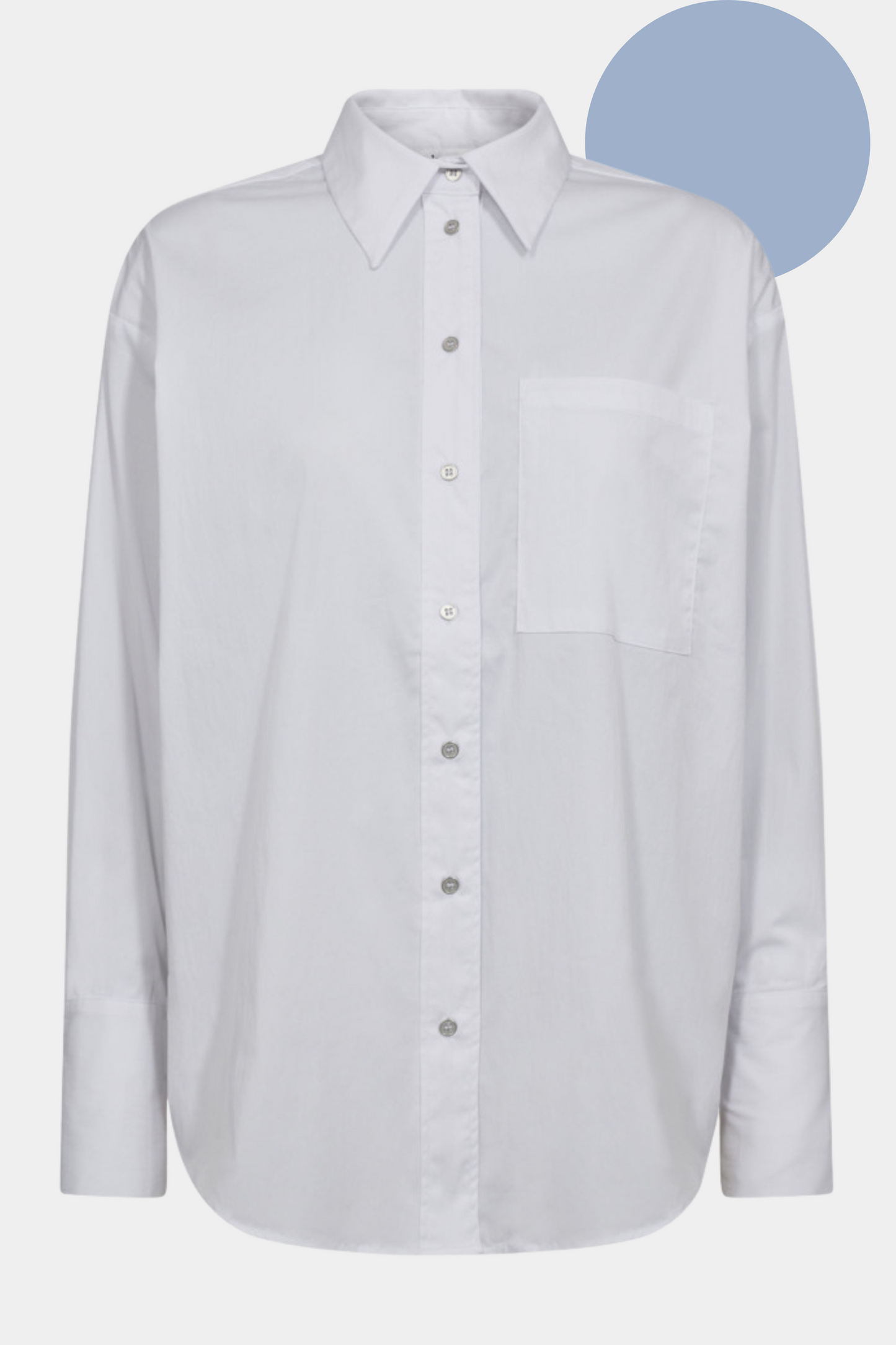skjorte, shirt, oversize, blue, blå, brystlomme, krave, knapper, Fin, smuk, elegant, klassisk, staple, feminin, pæn, rå, cool, sej, unik, musthave, hverdag, fest, kvinde, dame, woman