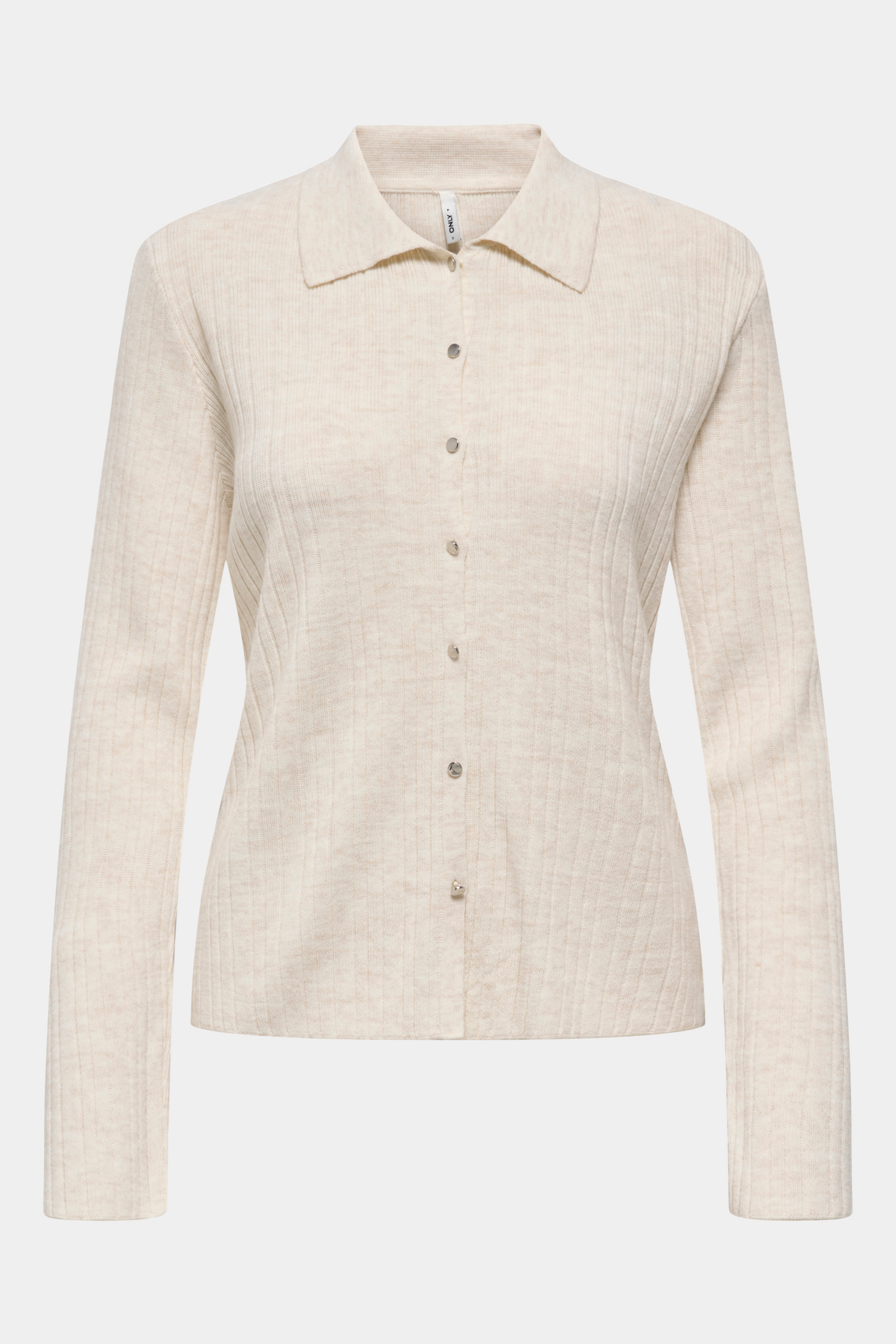 Fin, smuk, elegant, klassisk, staple, feminin, pæn, rå, cool, sej, unik, musthave, hverdag, fest, kvinde, dame, woman, cardigan, trøje, strik, knit, pullover, polo, poloknit, langærmet, long sleeve, knaplukning, knapper, button, blød, soft, varm, warm, rib