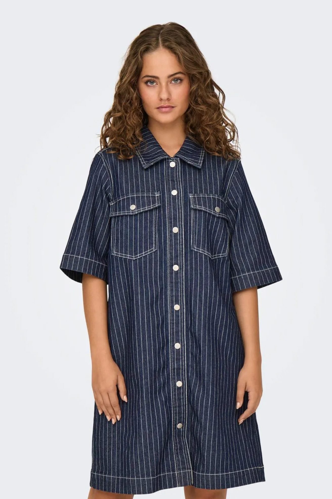 ONLBelle S/S stripe denim dress