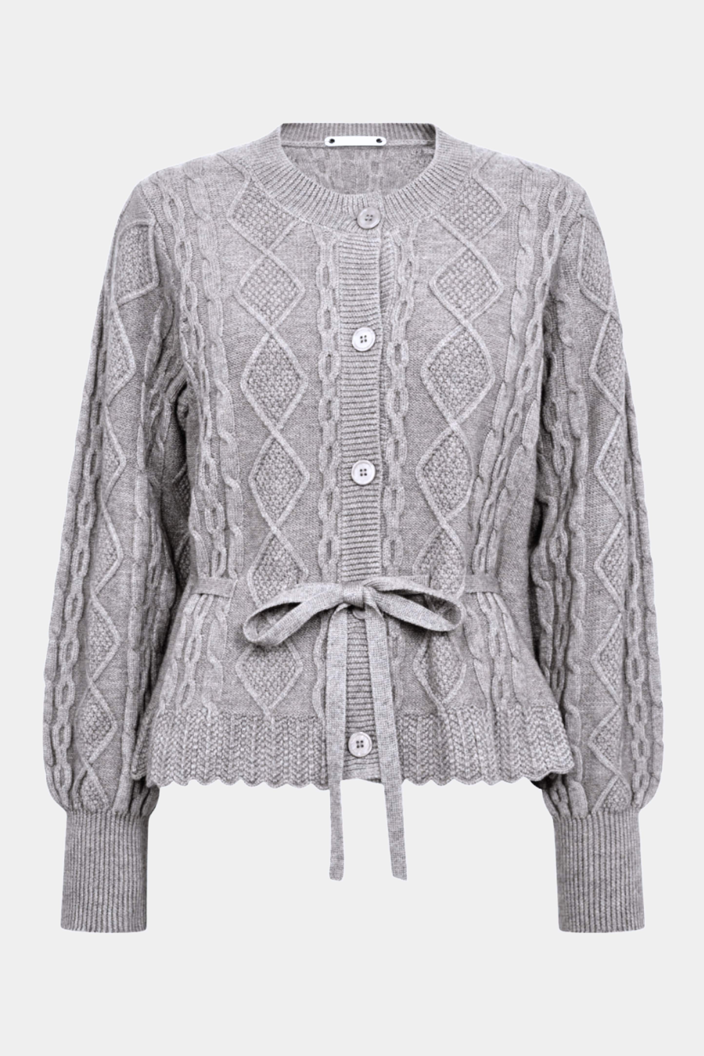 RowCC cable tie cardigan