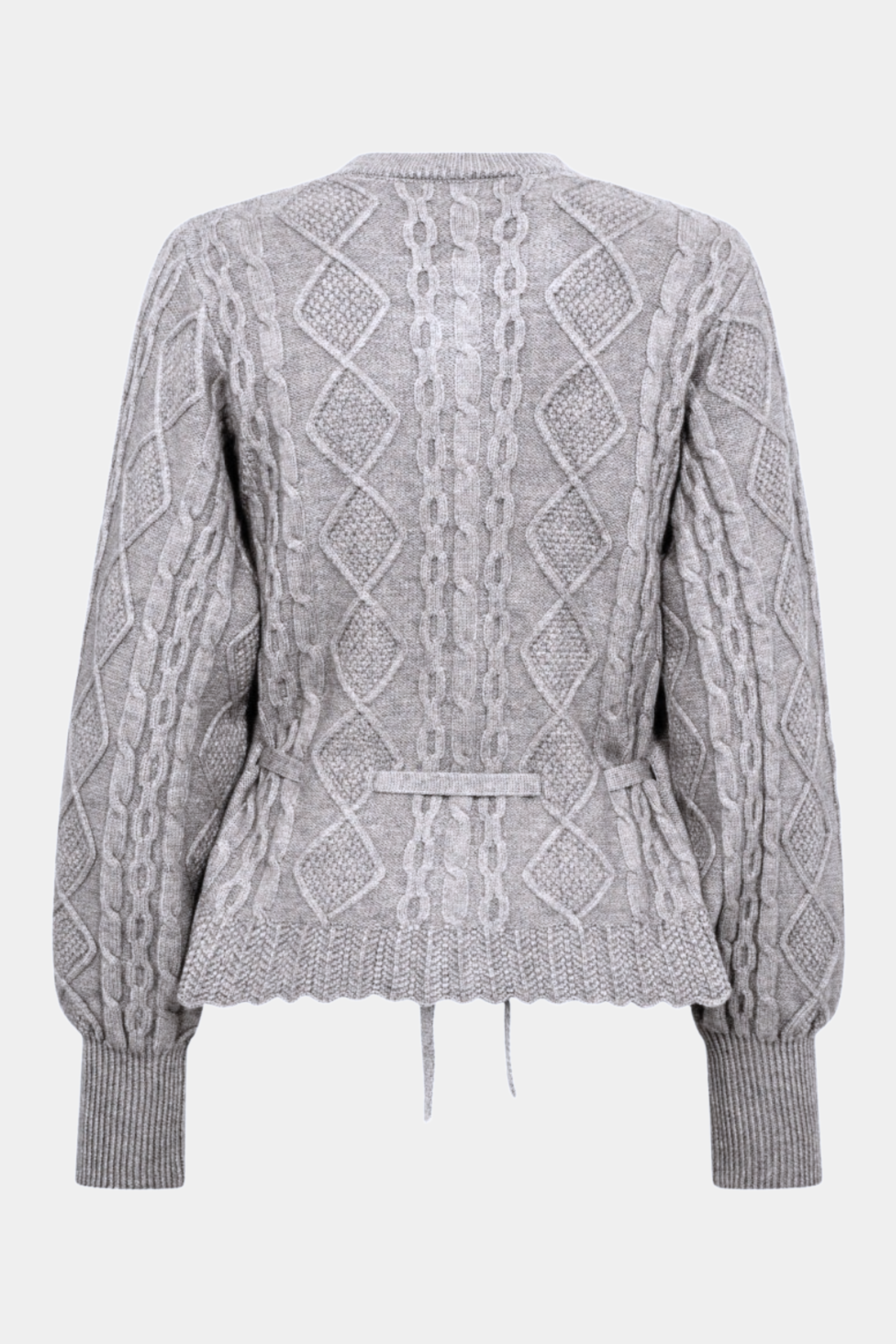 RowCC cable tie cardigan