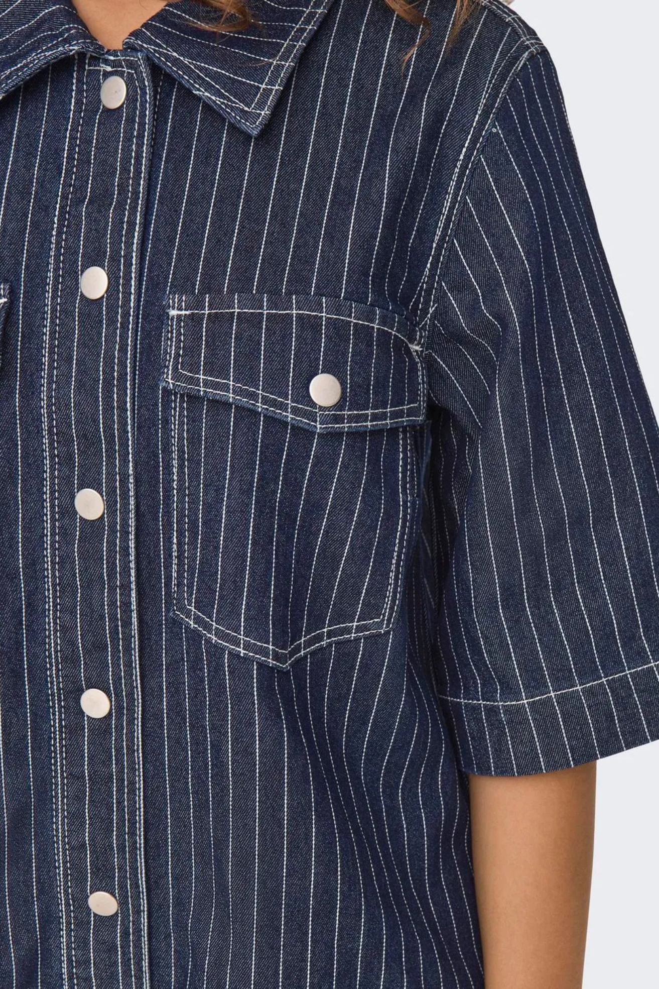 ONLBelle S/S stripe denim dress
