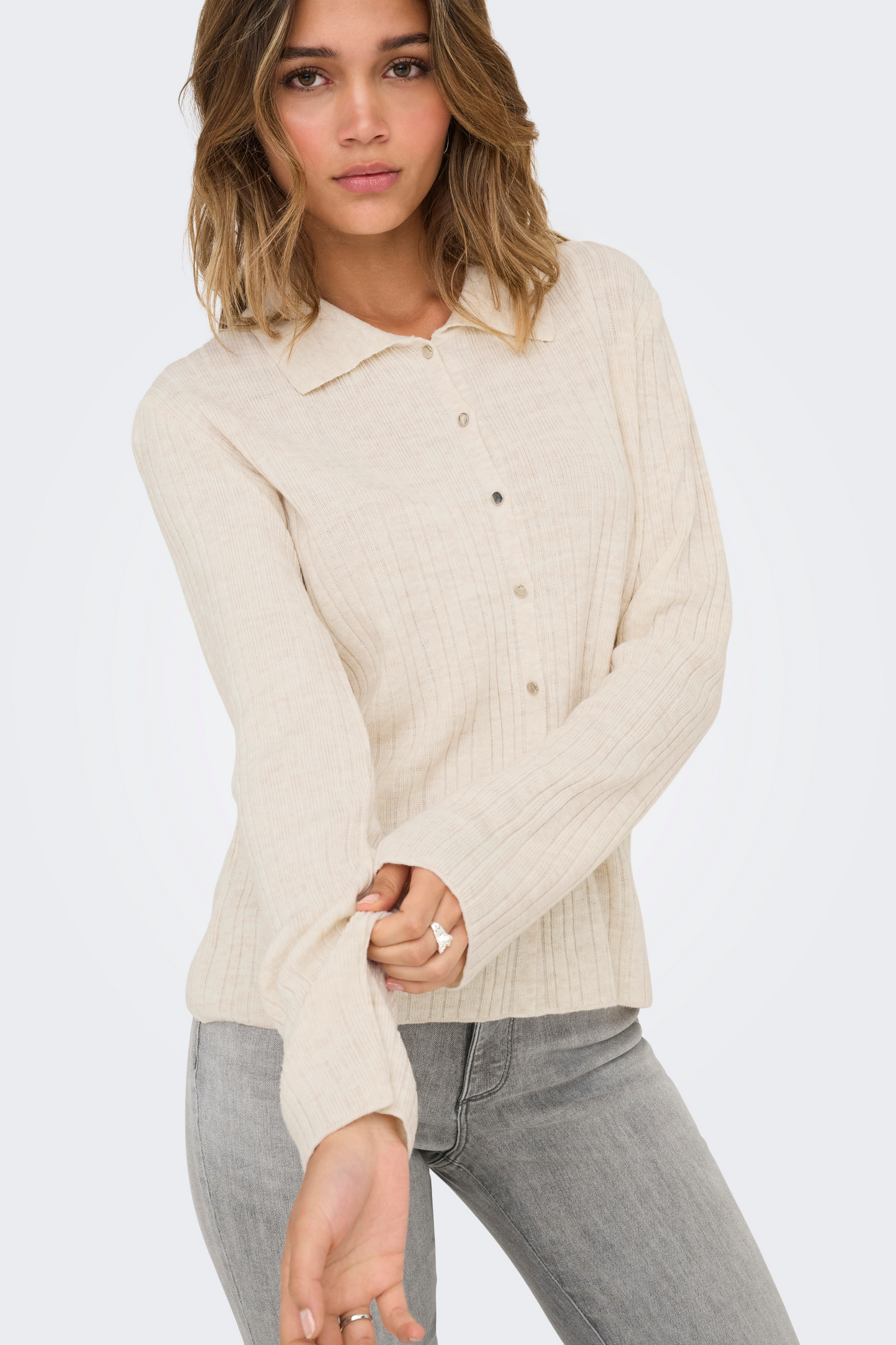 ONLThea LS button polo cardigan knit