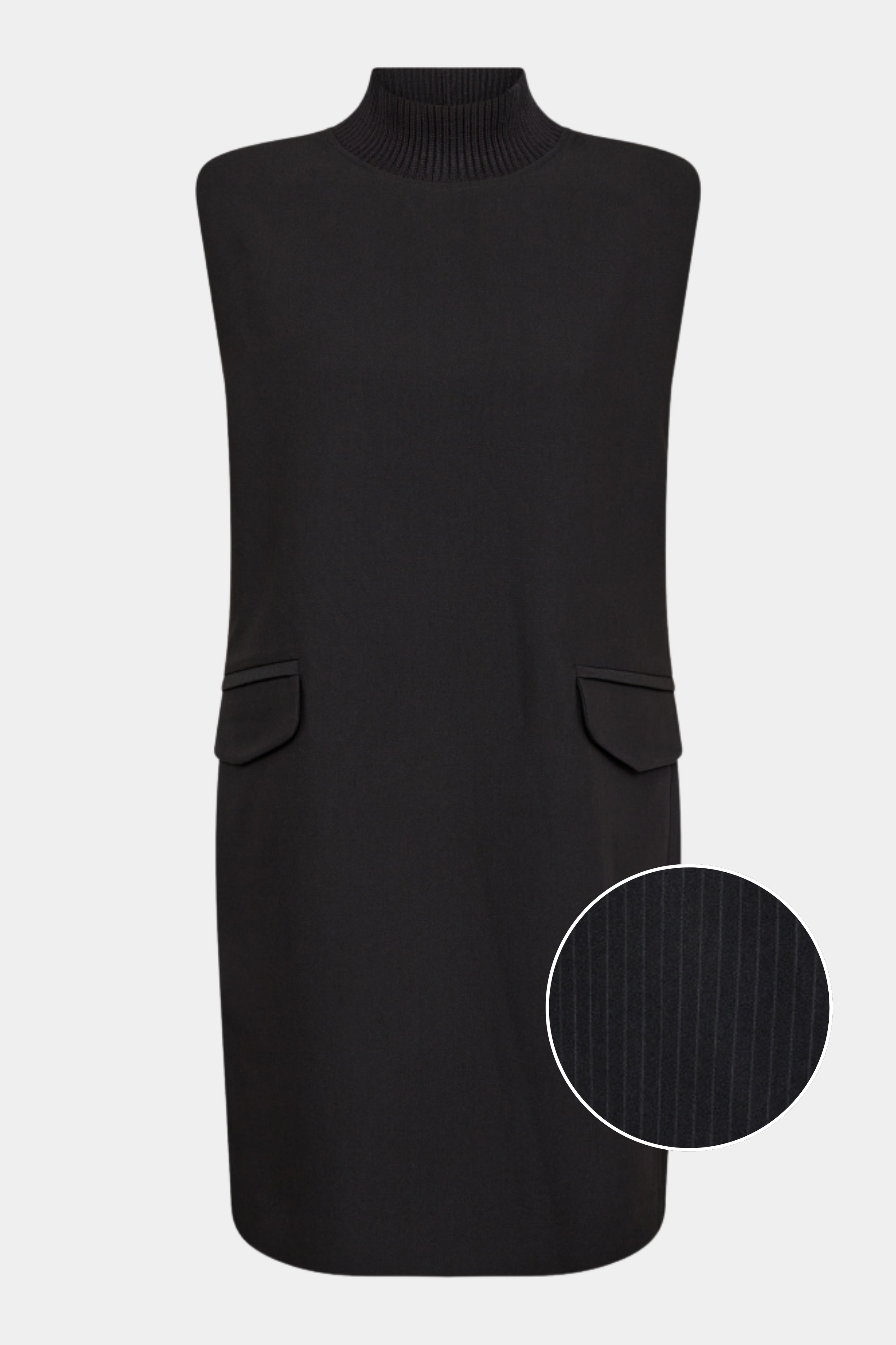 IdaCC pin rib turtleneck dress, dark grey