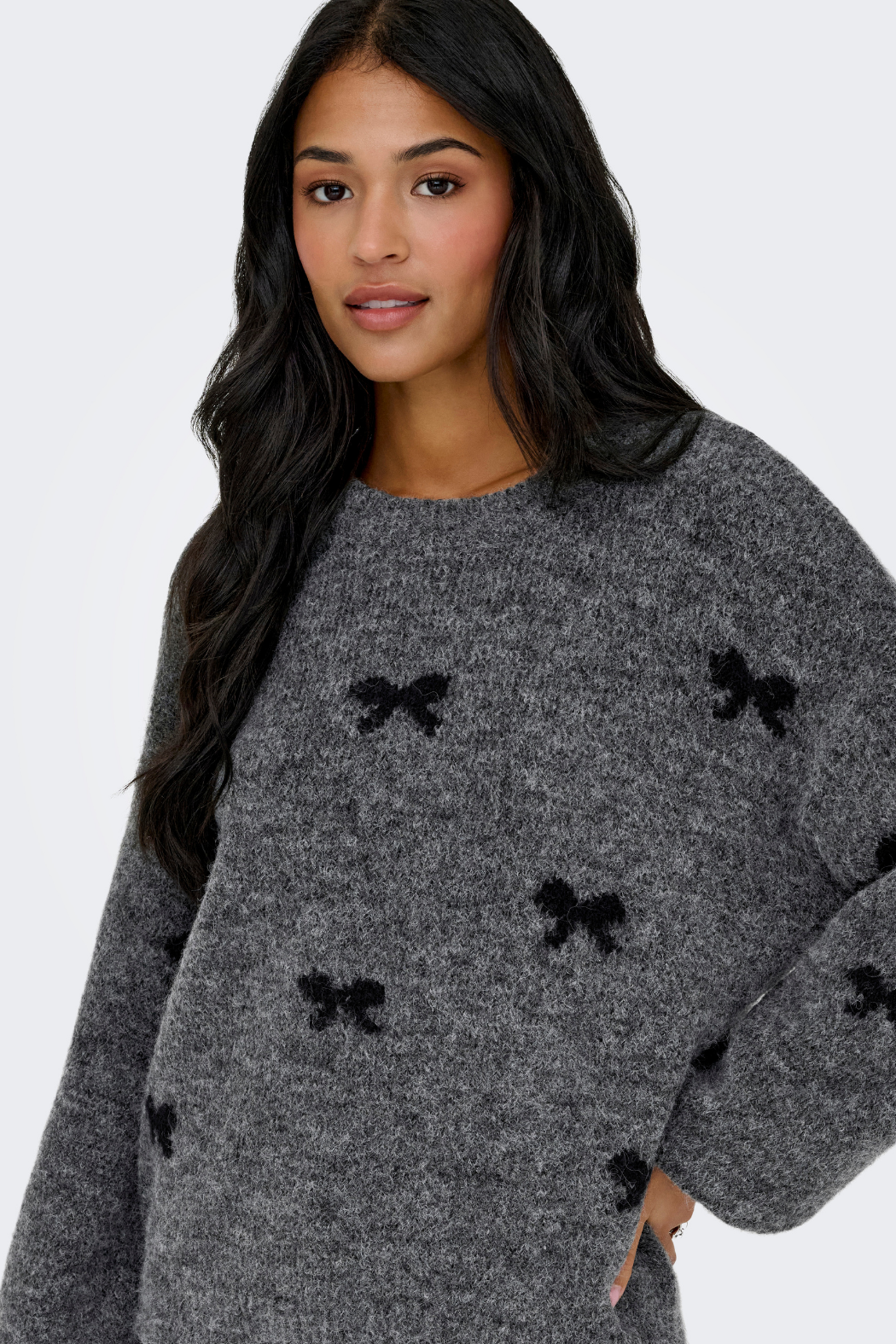 ONLBrunhilda life LS bow o-neck knit