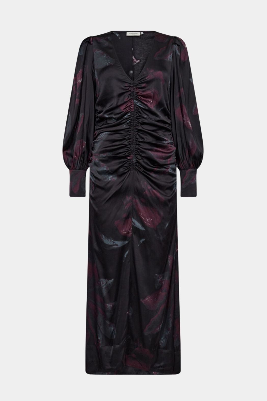 kjole, dress, print, sort, lilla, festlig, fin, smuk, elegant, klassisk, feminin, pæn, rå, cool, sej, unik, musthave, hverdag, fest
