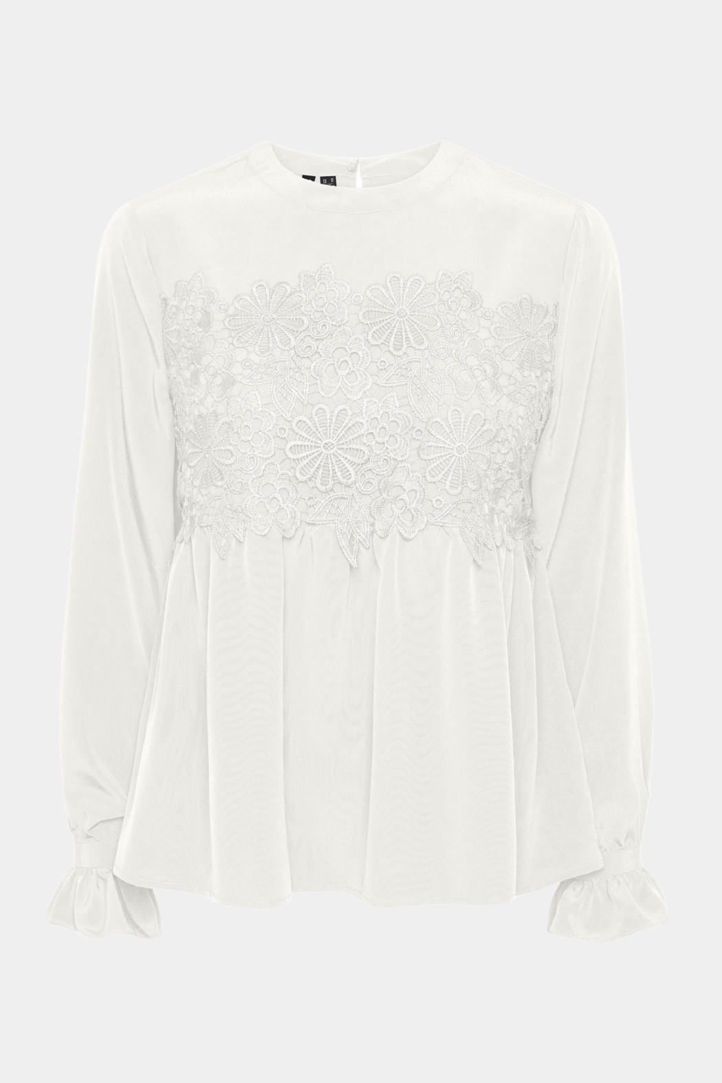 Bluse, blouse, skjorte, overdel, blonde, mønster, blomster, rundhals, peplum, skørt, løstsiddende, fin, smuk, elegant, klassisk, feminin, pæn, rå, cool, sej, unik, musthave, festlig, hverdag,fest