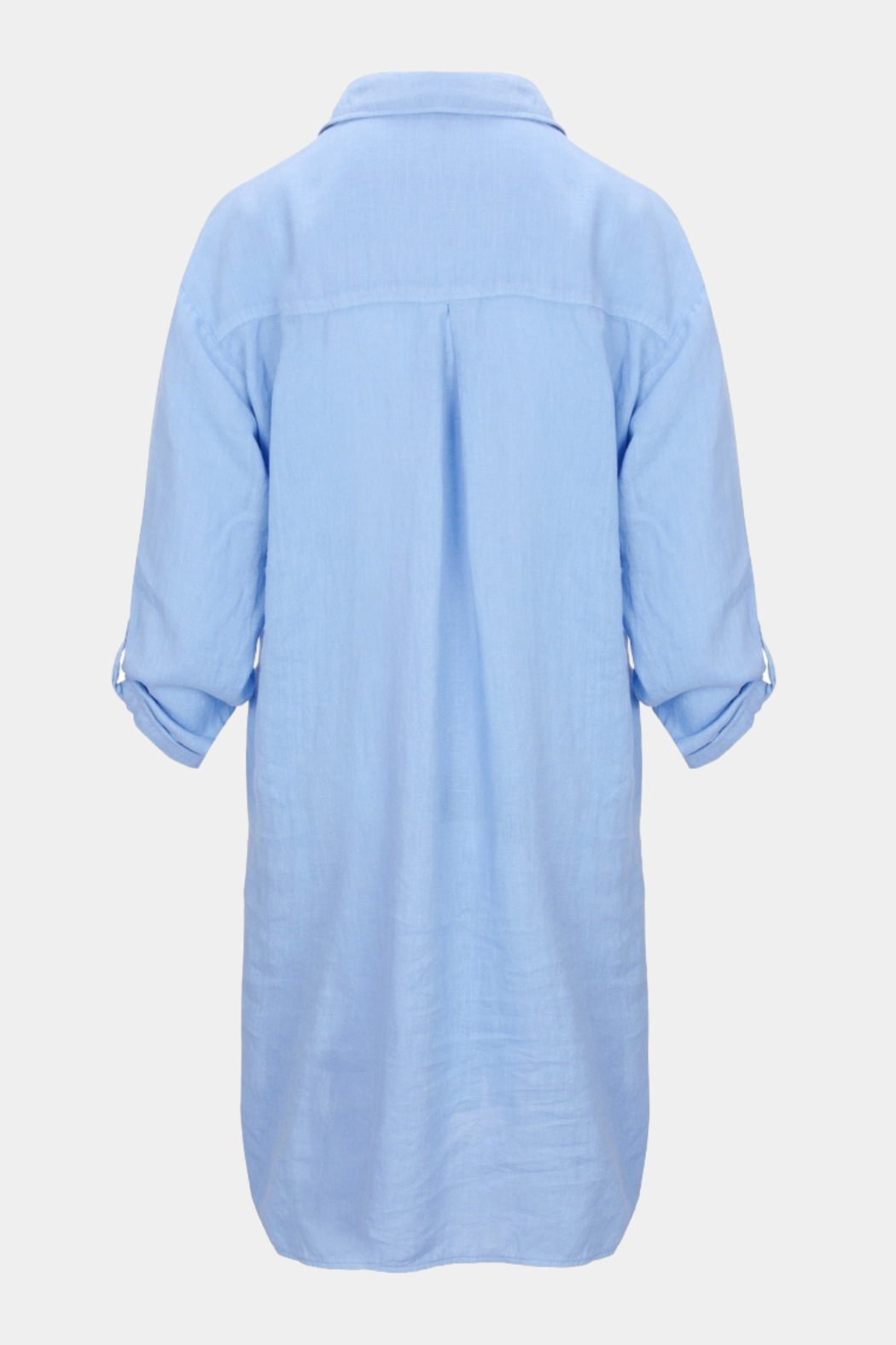 skjorte, shirt, kjole, dress, skjortekjole, langskjorte, knapper, krave, opsmøg, blå, lyseblå, hør, linen, let, luftig, fin, smuk, elegant, klassisk, feminin, pæn, rå, cool, sej, unik, musthave, hverdag, fest