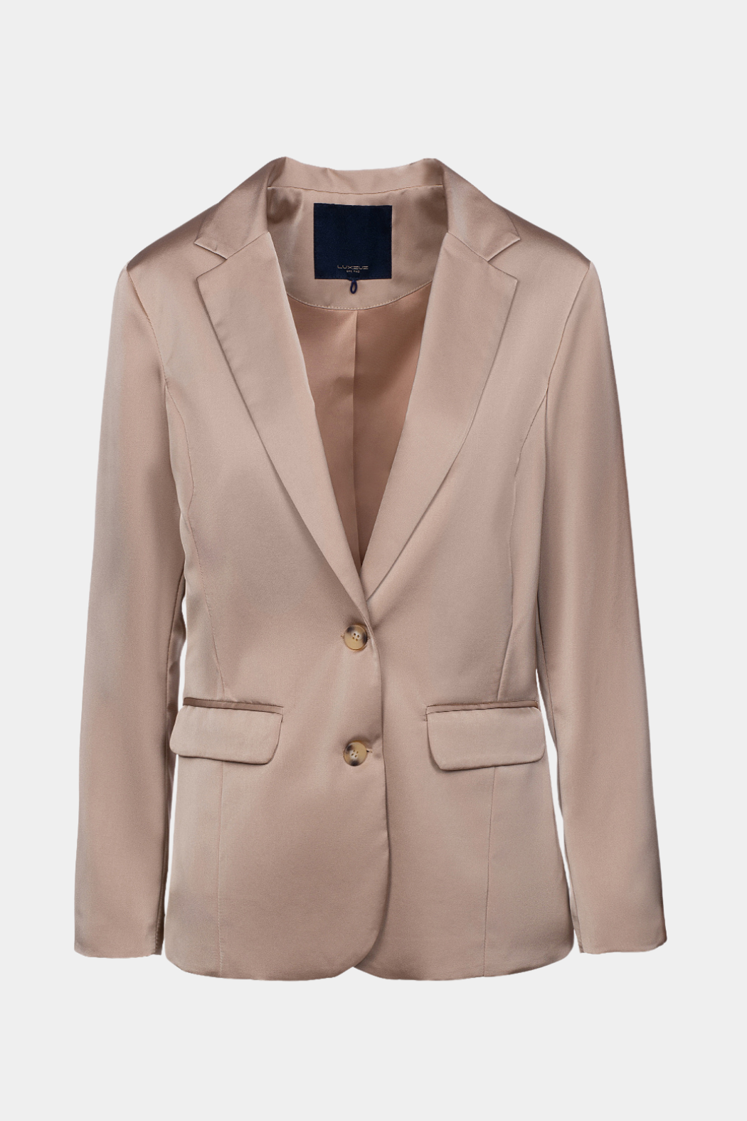 jakke, blazer, blazerjakke, habit, habitjakke, satin, silke, shiny, revers, fitted, fin, smuk, elegant, klassisk, feminin, pæn, rå, cool, sej, unik, musthave, hverdag, fest