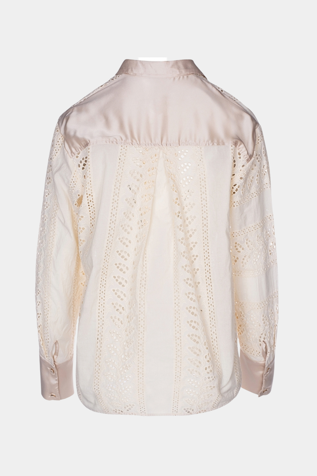 skjorte, shirt, broderi anglaise, blonde, blonder, råhvid, creme, shiny, fin, smuk, elegant, klassisk, feminin, pæn, rå, cool, sej, unik, musthave, hverdag, fest
