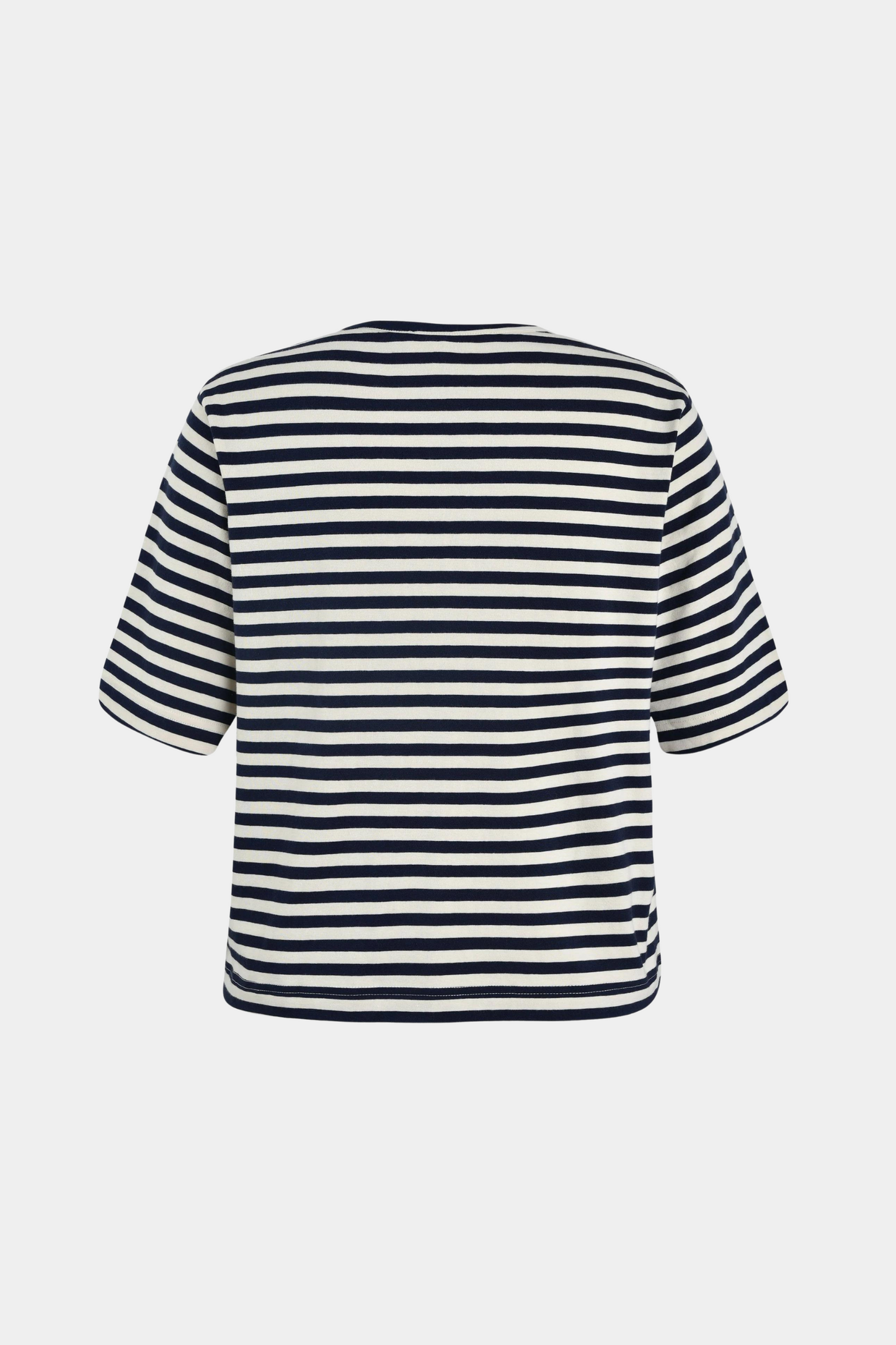 tee, t-shirt, bluse, bomuld, striber, stribe, blød, navy, blå, hvid, løs, oversize, fin, smuk, elegant, klassisk, feminin, pæn, rå, cool, sej, unik, musthave, hverdag, fesr