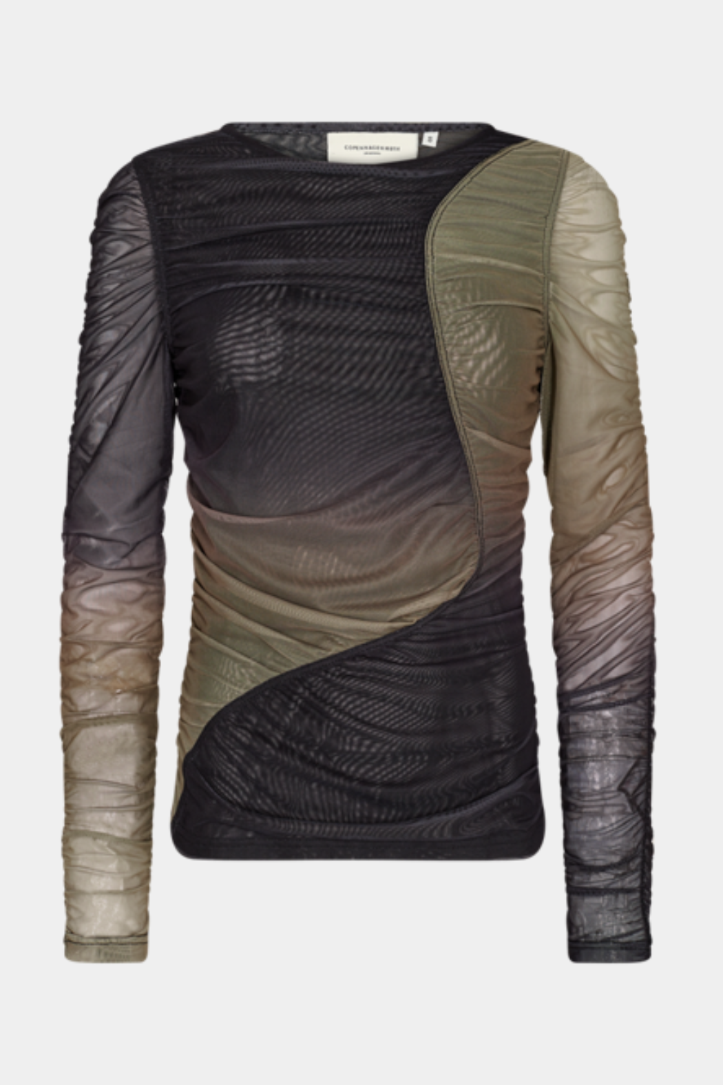 bluse, top, overdel, gennemsigtig, transparent, mesh, net, sort, grøn, syning, fin, smuk, elegant, klassisk, feminin, rå, cool, sej, unik, musthave, hverdag,fest