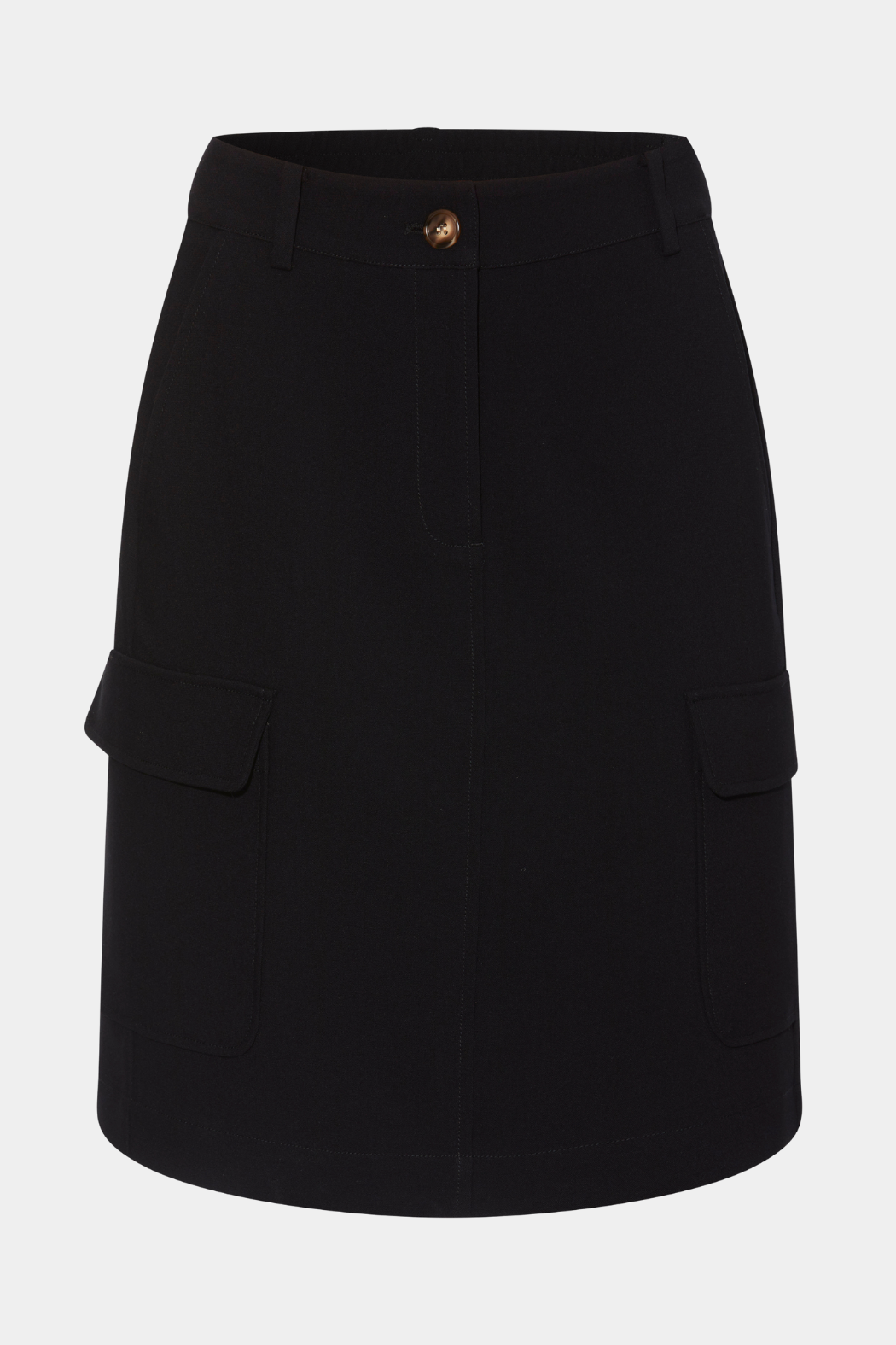 nederdel, skirt, sort, black, track, cargo, cargonederdel, cargoskirt, lomme, kommer, knap, midi, kort, fin, smuk, elegant, klassisk, feminin, pæn, rå, cool, sej, unik, musthave, hverdag, fest