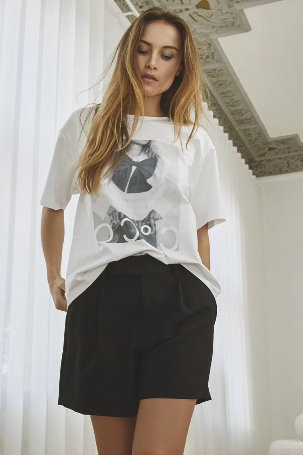 VolaCC crop pleat shorts