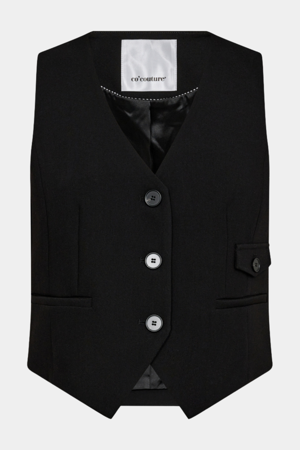 Co'couture VolaCC tailor vest, black Butik Visholm