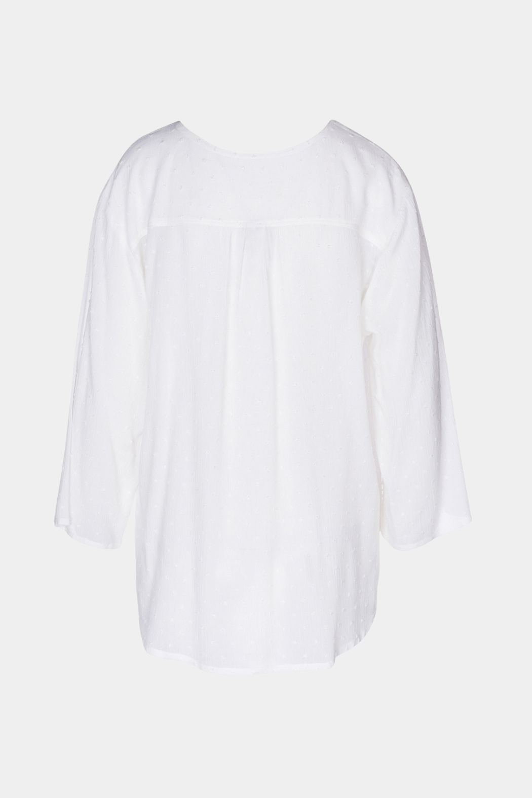 Bluse, skjorte, top, overdel, transparent, prikker, bomber, let, luftig, fin, smuk, elegant, klassisk, feminin, pæn, rå, cool, sej, unik, basis, basic, musthave, hverdag, fest