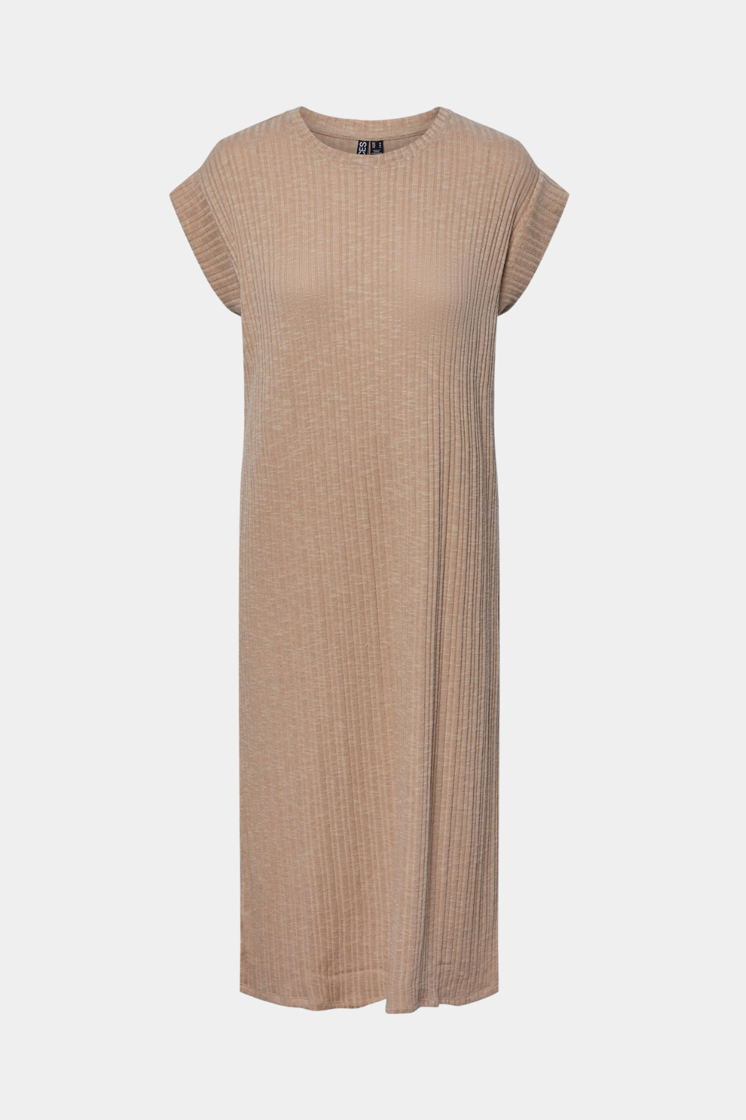 kjole, dress, midi, strik, knit, strikket, knitting, rundhals, rib, løs, blød, fin, smuk, elegant, klassisk, feminin, pæn, rå, cool, sej, unik, basis, basic, muthave, hverdag, fest