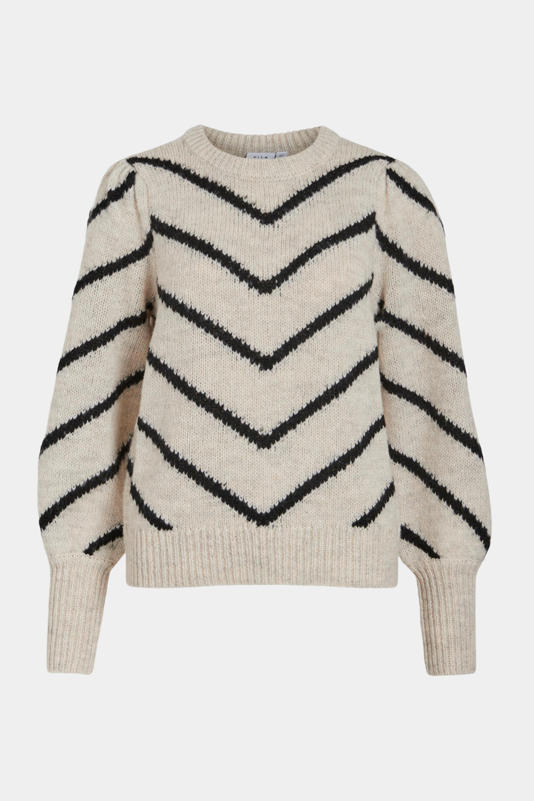 strik, knit, bluse, pullover, rundhals, striber, råhvid, natur, sort, rib, fin, smuk, elegant, klassisk, feminin, pæn, rå, cool, sej, unik, musthave, hverdag, fest