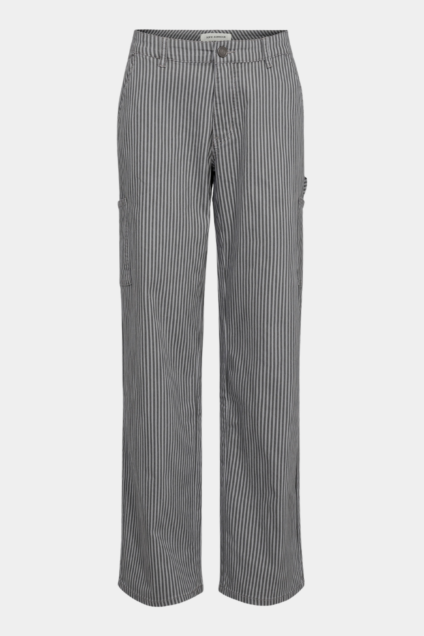 buks, pant, straight, vid, vidde, wide, grå, grey, stripe, stribet, striber, cargo, løs, loose, stretch, elastic, elastik, cool, rå, lavtaljet, højtaljet, hverdag, fest, sej, kvinde, dame, woman