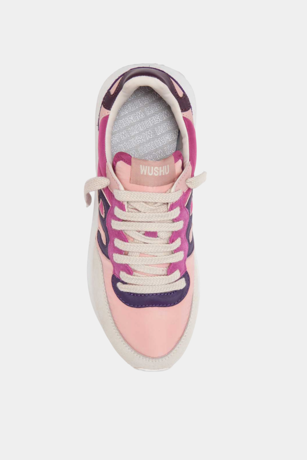 sneaker, sneakers, gummisko, plateau, chunky, komfort, blød, soft, peach, lyserød, orange, snørebånd, tekstil, stof, læder, leather, cool, rå, sporty, hverdag, fest, fin, træning, kvinde, woman, dame