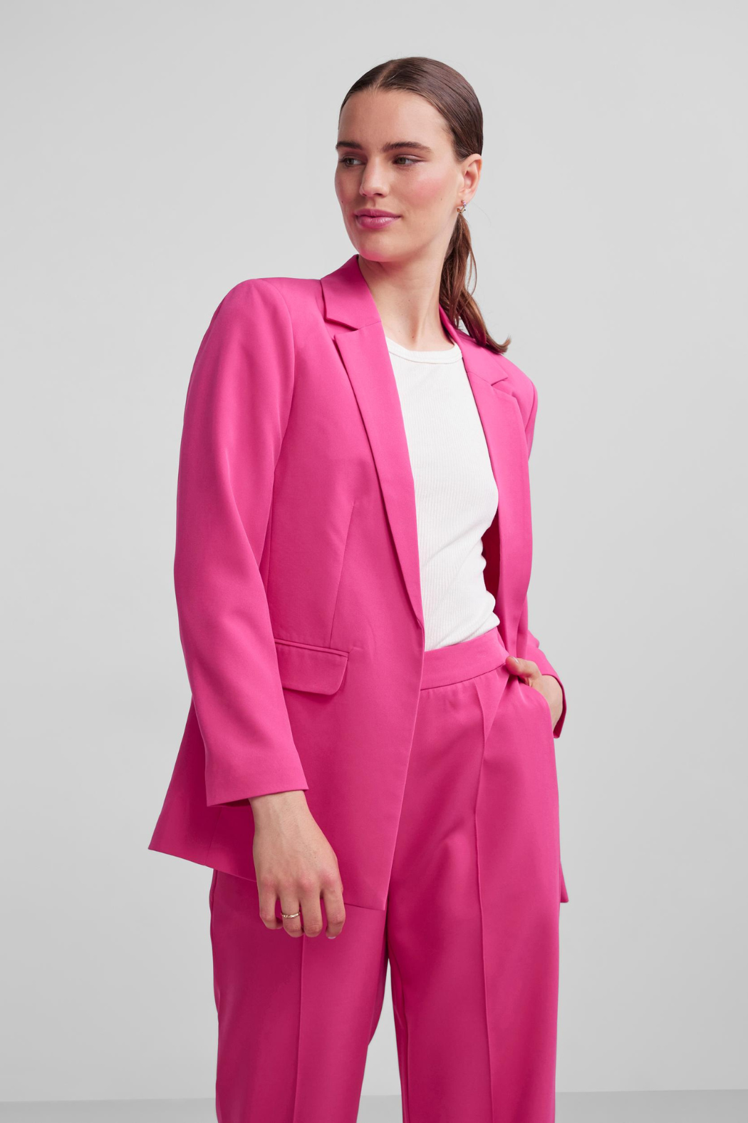 PCBossy ls loose blazer, beetroot purple