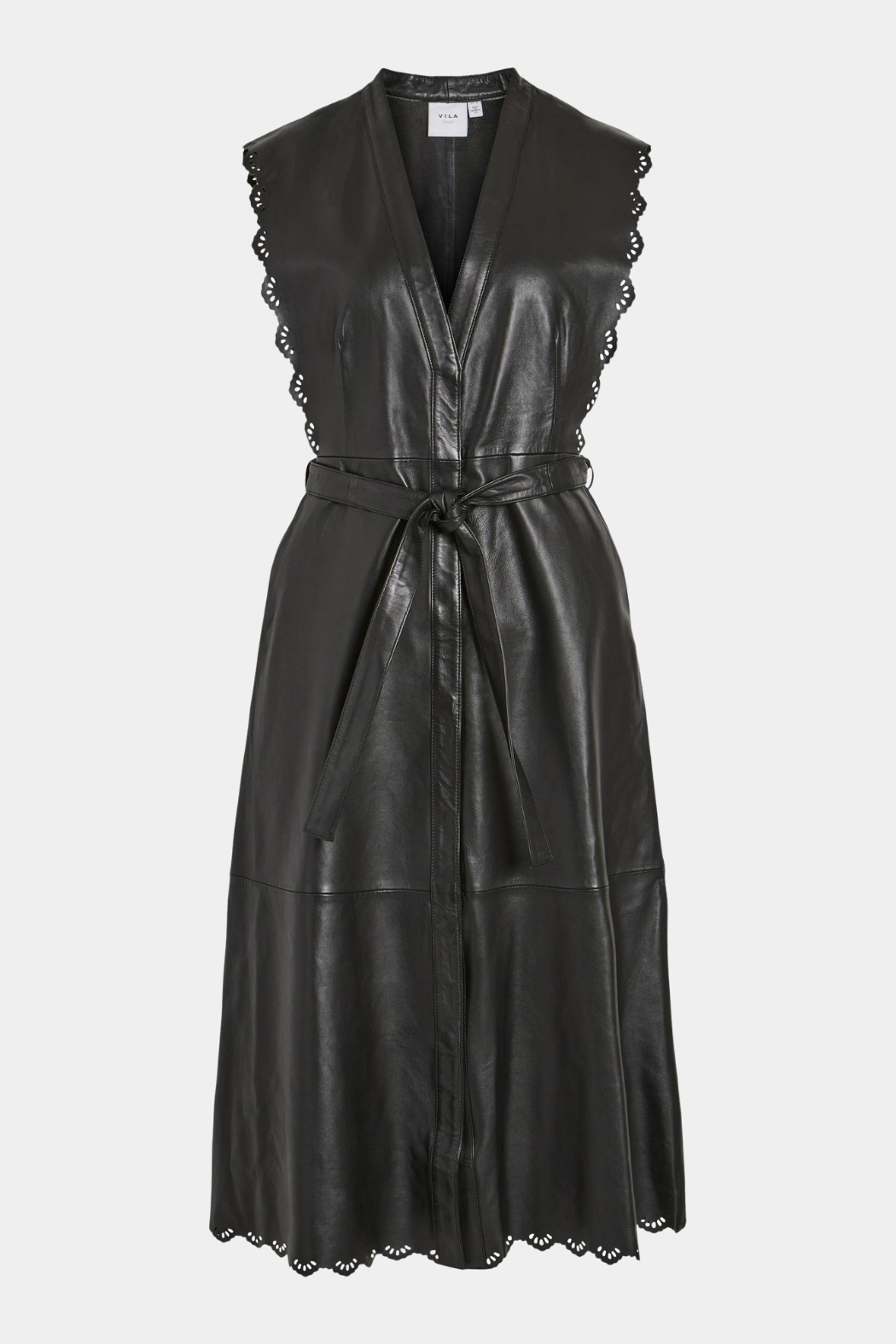 VISascha S/L leather midi dress