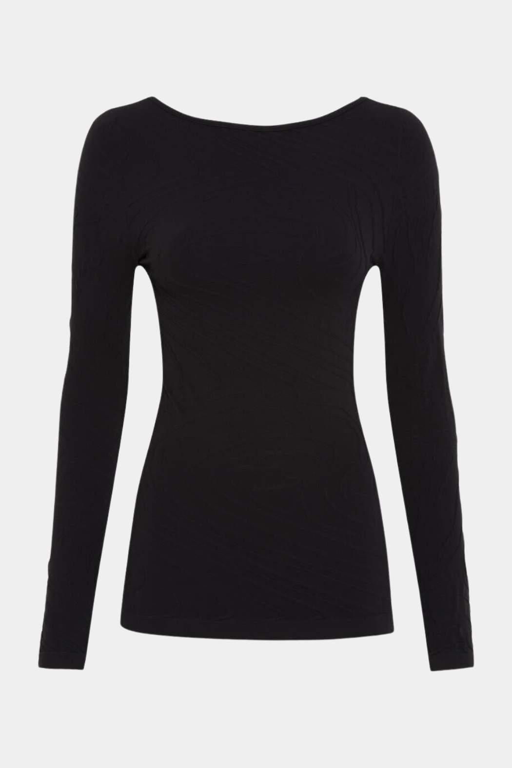 top, bluse, langærmet, long sleeve, sort, black, soft, blød, microfiber, mikrofiber, stretchy, hygge, hjemme, print, mønster, kvinde, dame, woman