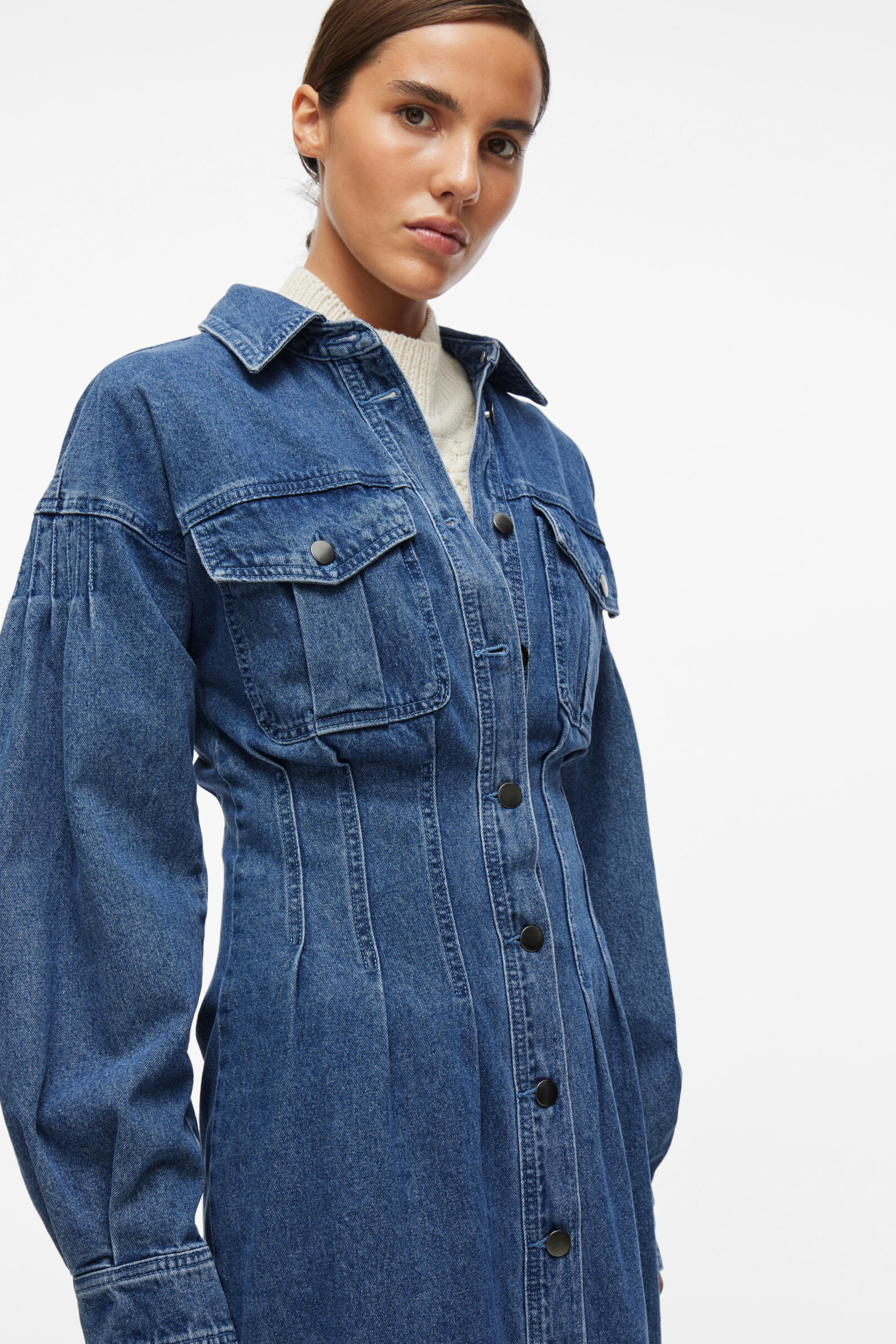 ROUAnneliese L/S shirt denim dress