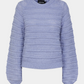 bluse, strik, knit, strikbluse, striktrøje, pullover, blå, blue, lilla, purple, langærmet, mønster, strikmønster, simpel, klassisk, elegant, fin, feminin, blød, soft, varm, warm, vinter, efterår, mohair, silk, alpaca, kvinde, dame, woman