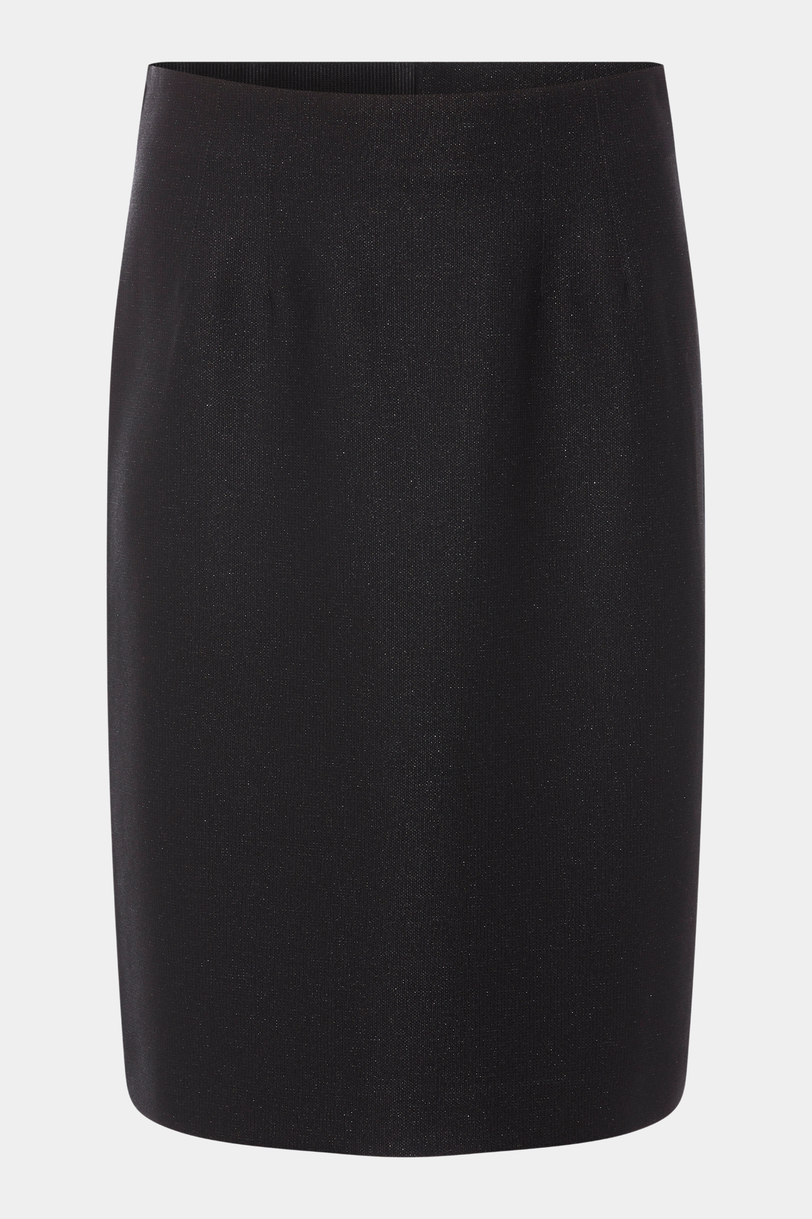 nederdel, skirt, midi, mini, knælang, tætsiddende, stram, stretchy, stretch, tight, glimmer, glitter, sort, black, business, work, arbejde, kontor, hverdag, fest, fin, feminin, elegant, kvinde, dame, woman