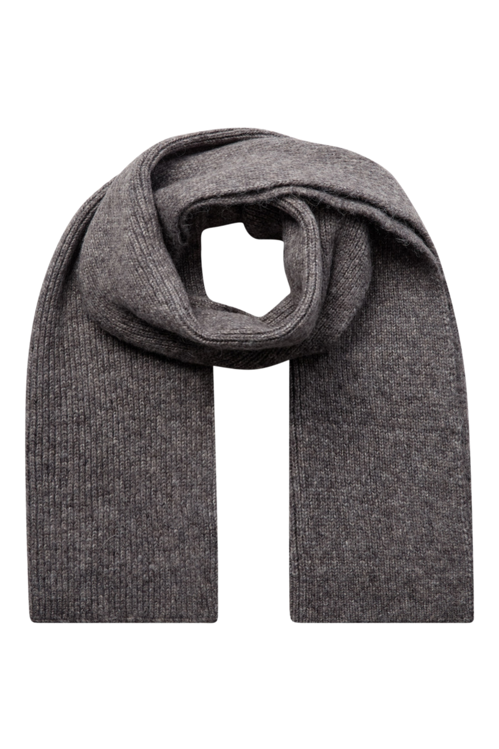 Fin, smuk, elegant, klassisk, staple, feminin, pæn, rå, cool, sej, unik, musthave, hverdag, fest, kvinde, dame, woman, scarf, halstørklæde, tørklæde, strik, varm, warm, knit, grey, melange, meleret