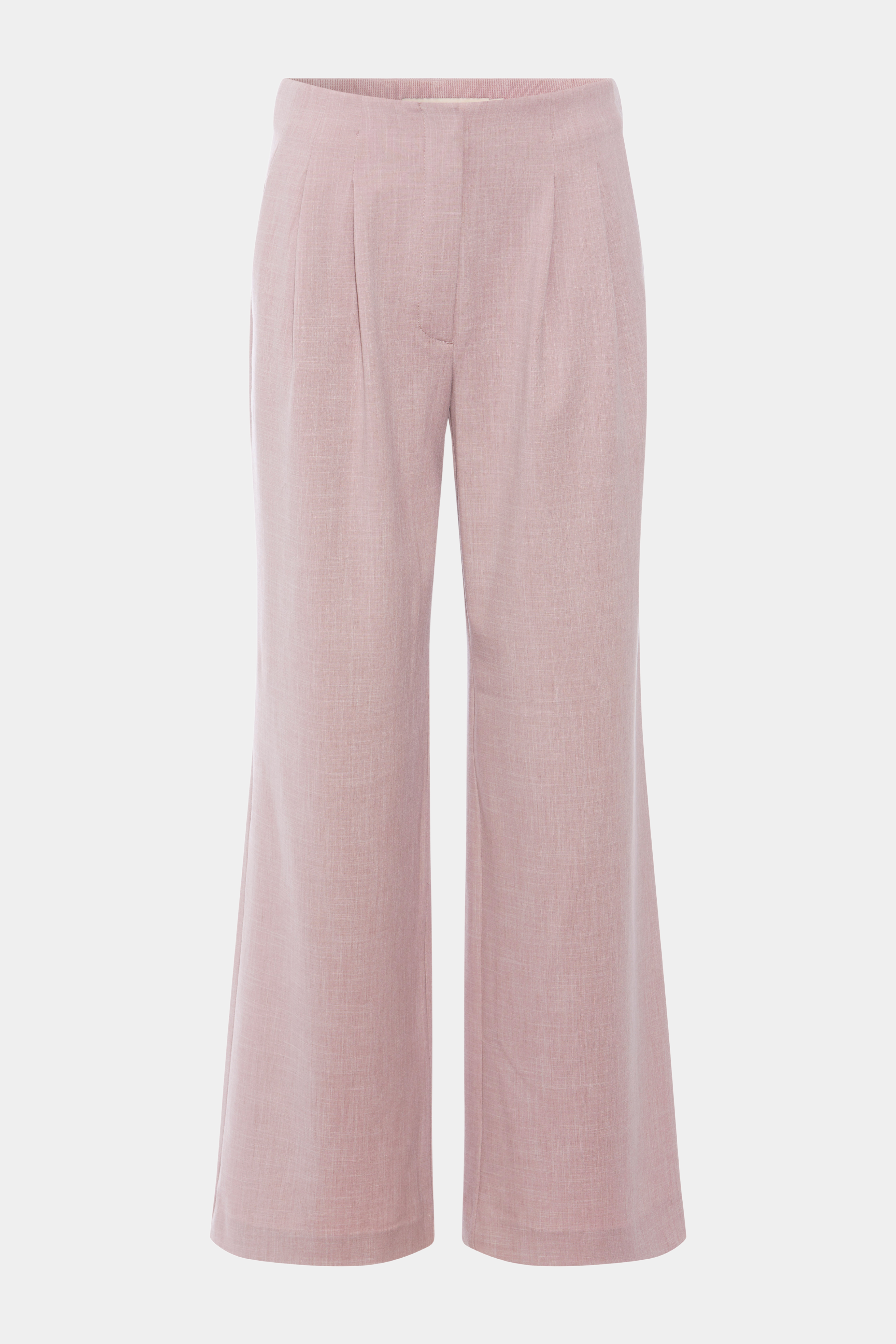 buks, pant, habit, habitbuks, rosa, rose, meleret, melange, læg, klassisk, vidde, bred, brede, wide, elegant, fin, feminin, hverdag, fest, business, arbejde, work, job, staple, old money, kvinde, dame, woman