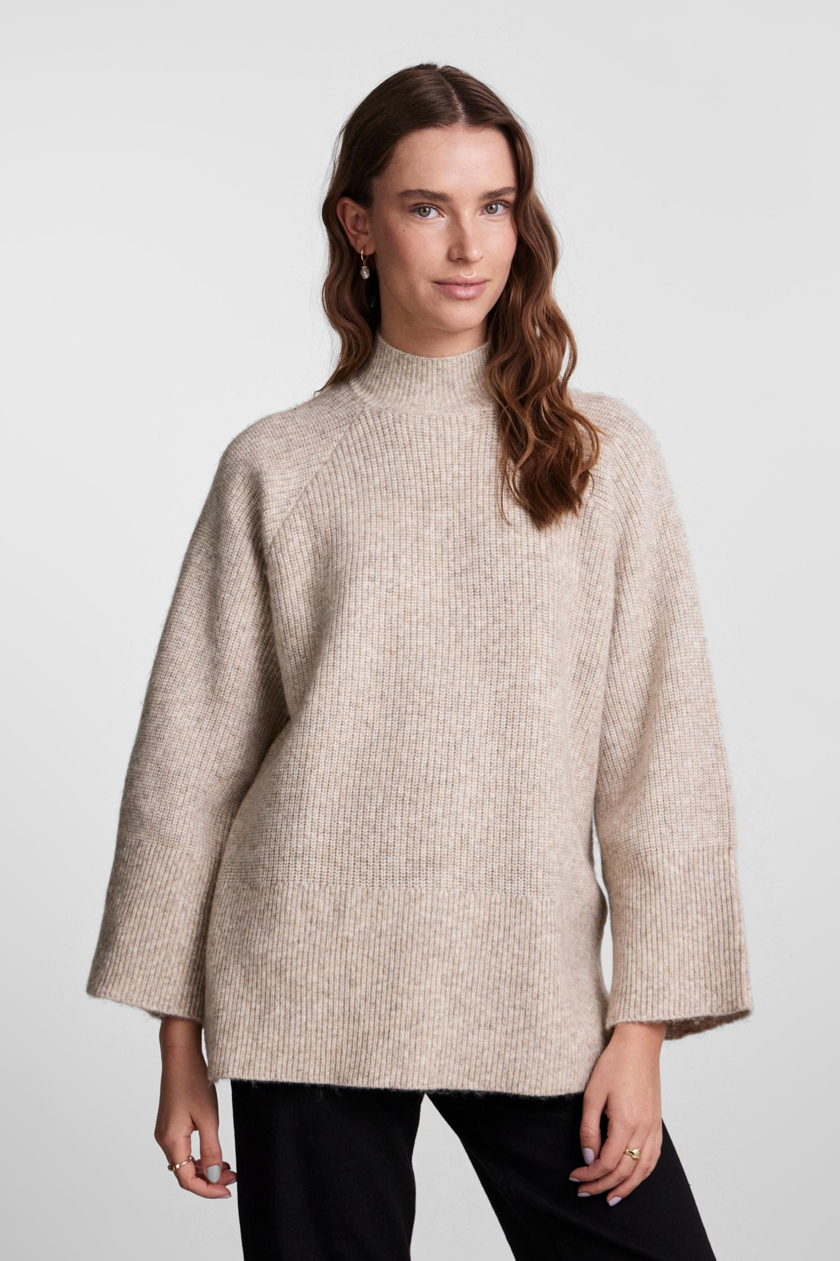 PCJade ls oversize high neck knit