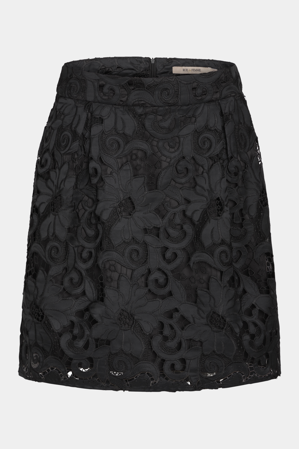 nederdel, skirt, short, midi, blonde, lace, sort, black, blondenederdel, elegant, fin, feminin, hverdag, fest, kvinde, dame, woman