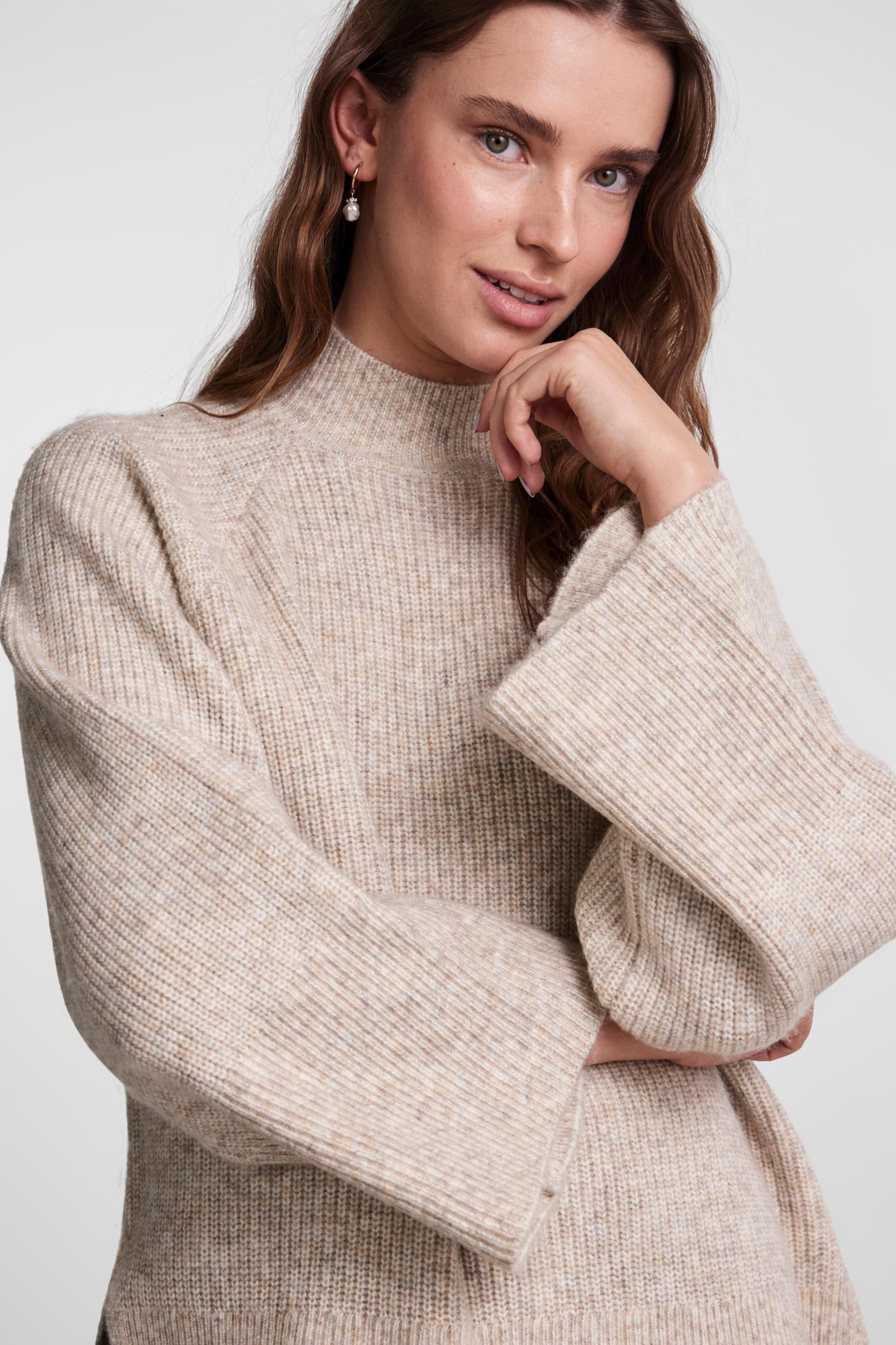 PCJade ls oversize high neck knit