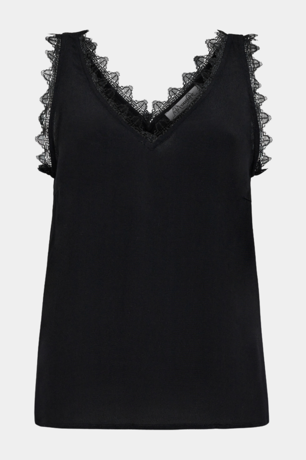 top, blondetop, sort, black, blonde, lace, løs, løstsiddende. Fin, smuk, elegant, klassisk, feminin, pæn, rå, cool, sej, unik, musthave, hverdag, fest 